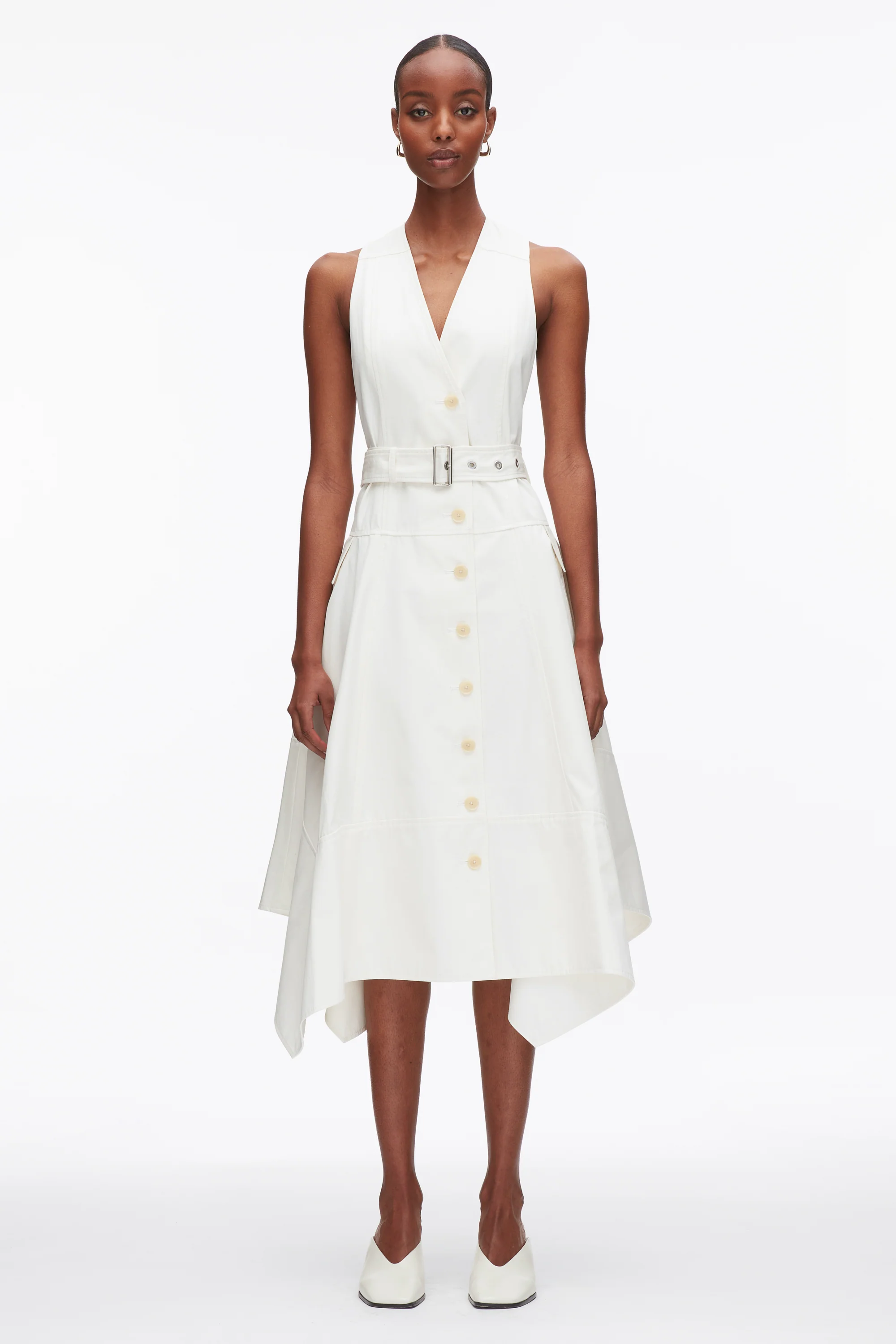 Patchwork Sleeveless Belted Utility Dress - Image 9