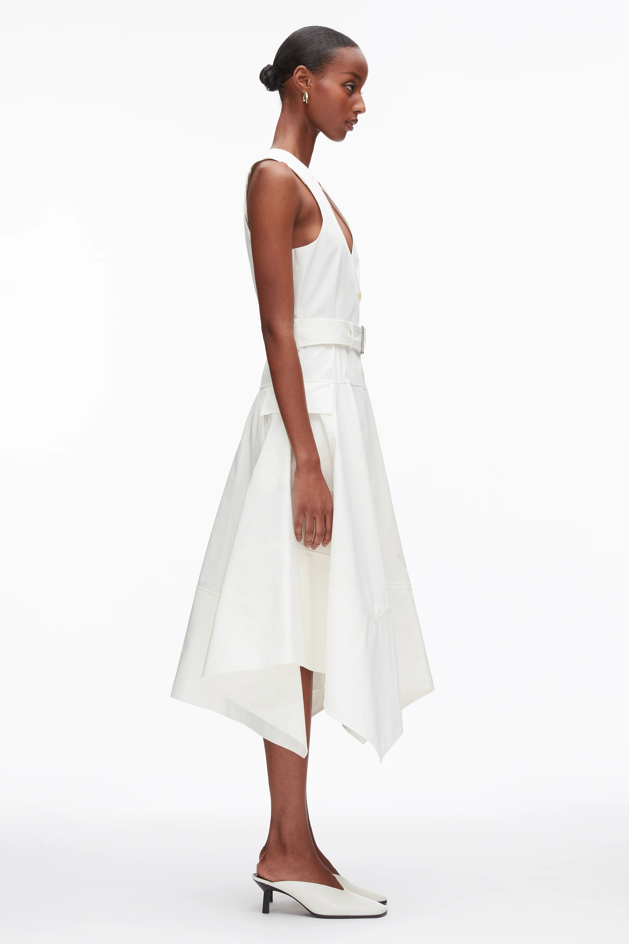 Patchwork Sleeveless Belted Utility Dress - Image 10