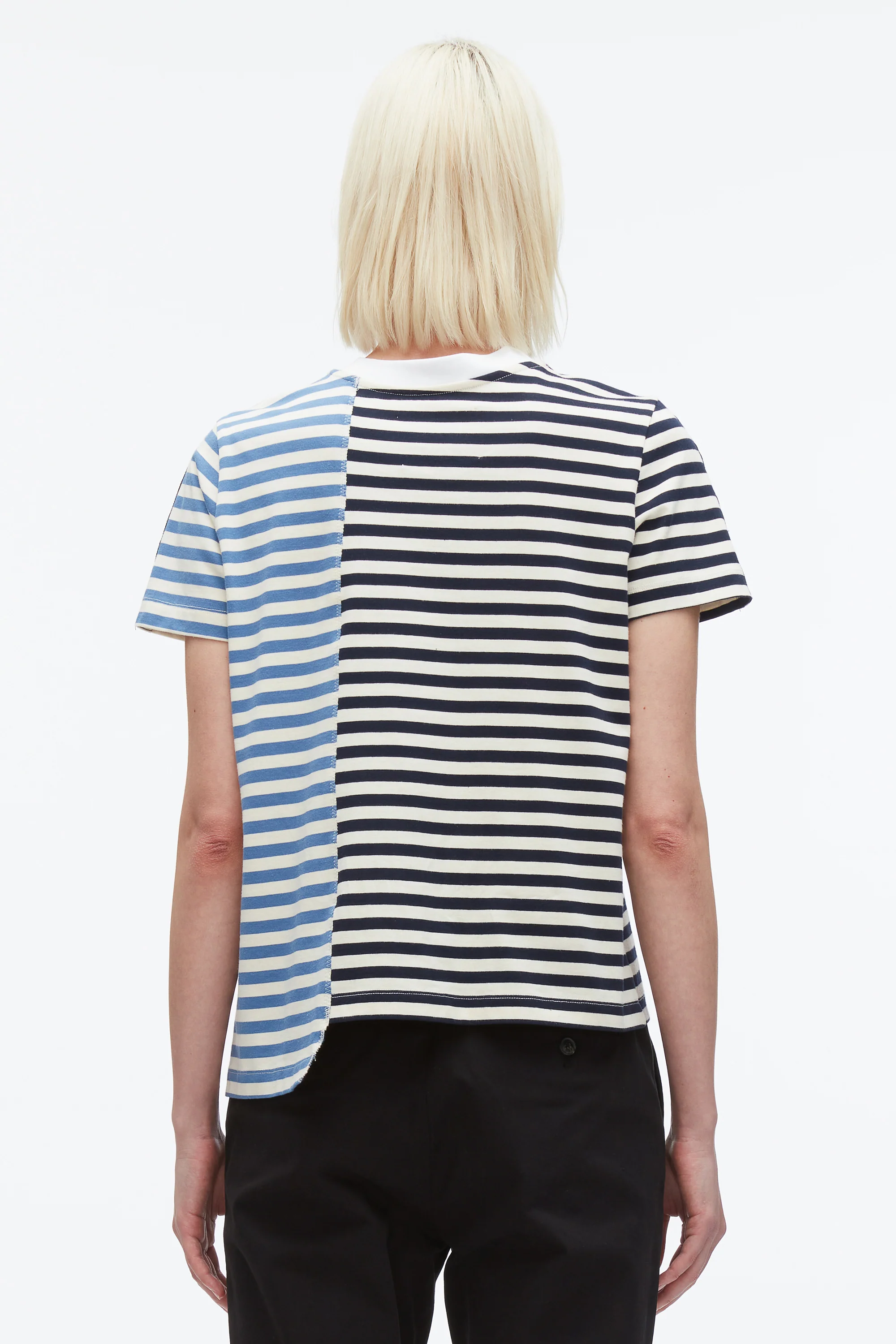 Stripe Patchwork T-Shirt - Image 5