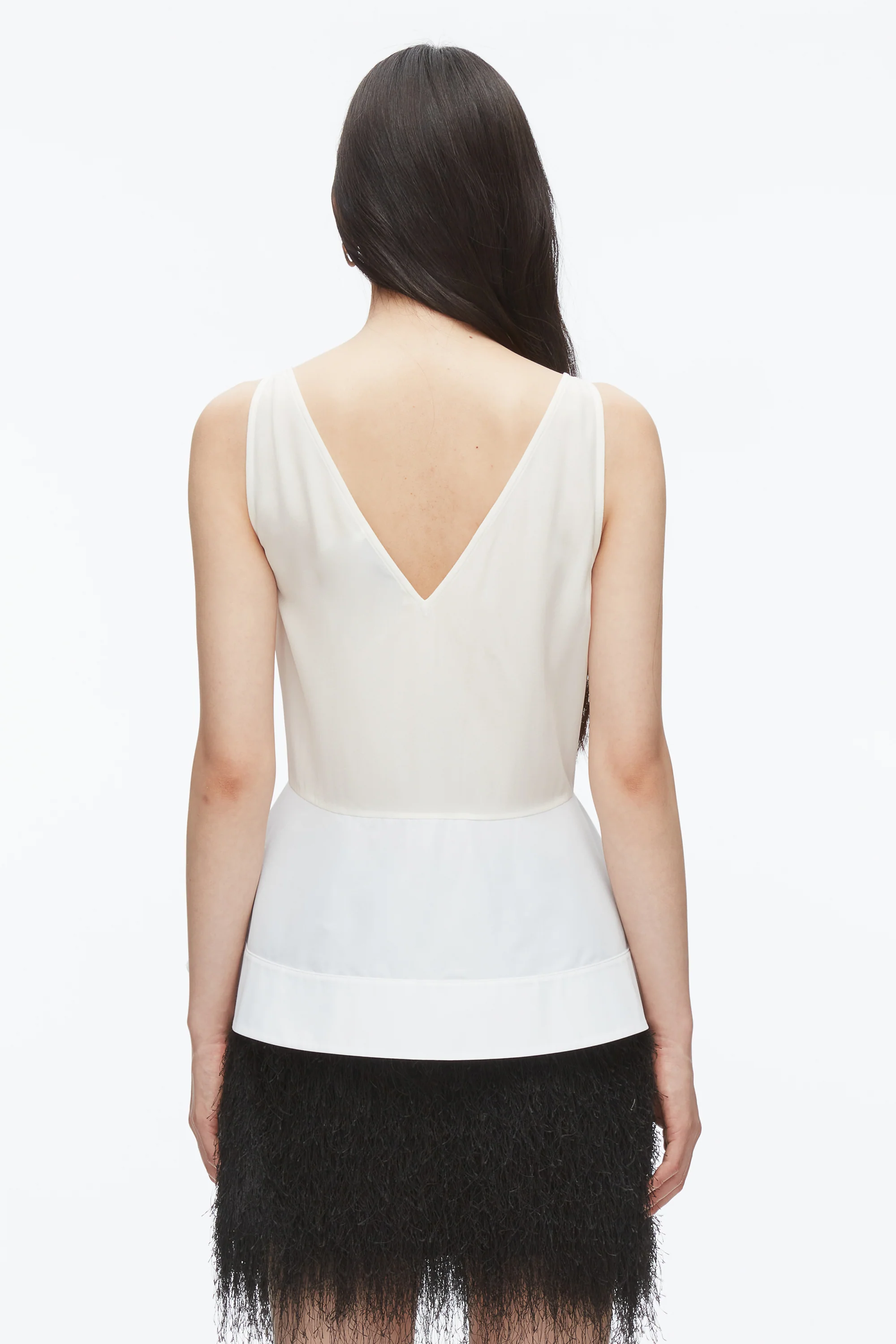 Chiffon Peplum Tank with Lace - Image 11