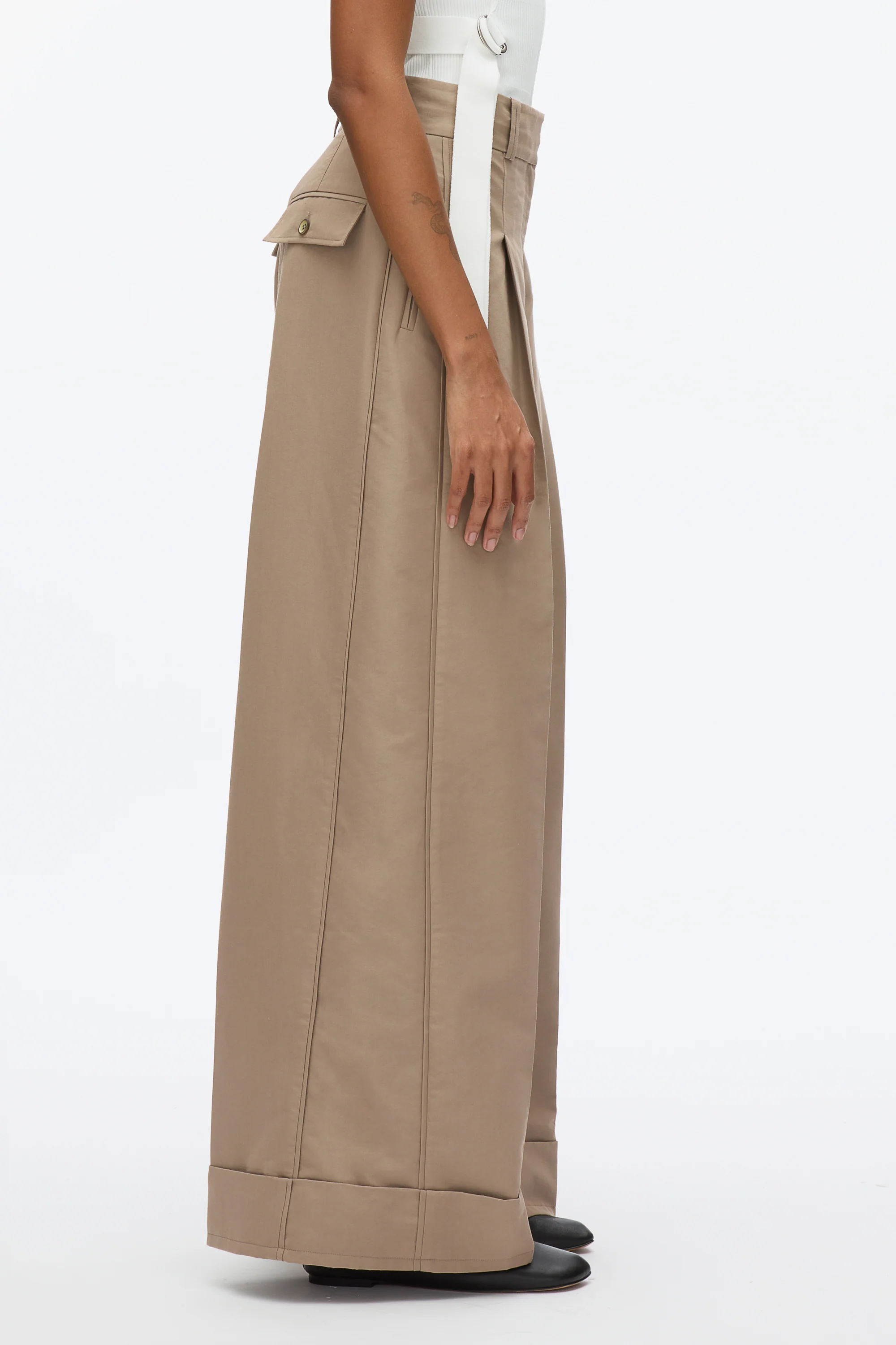 Petite Pleated Wide Leg Trouser - Image 8