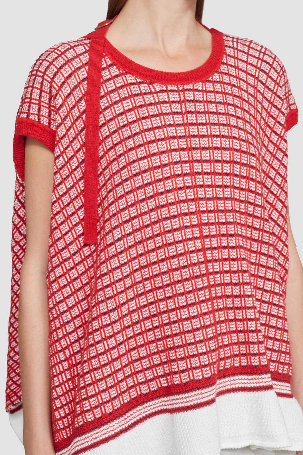 Plaid Jacquard Cap Sleeve Top - Image 6