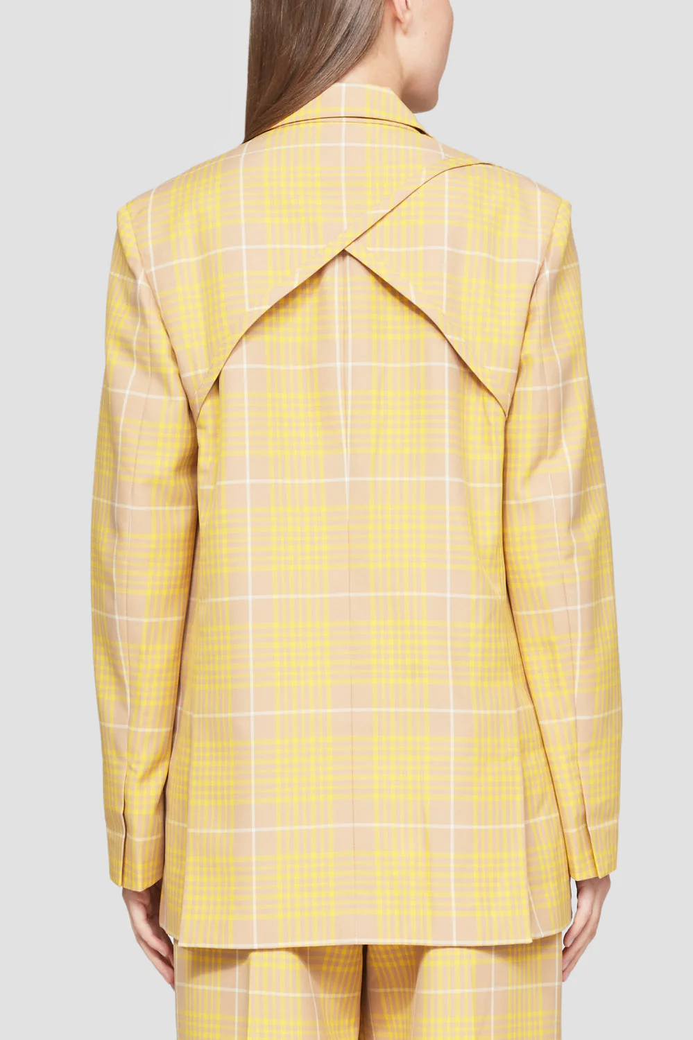 Plaid Jacquard Deconstructed Tailored Jacket - Image 4