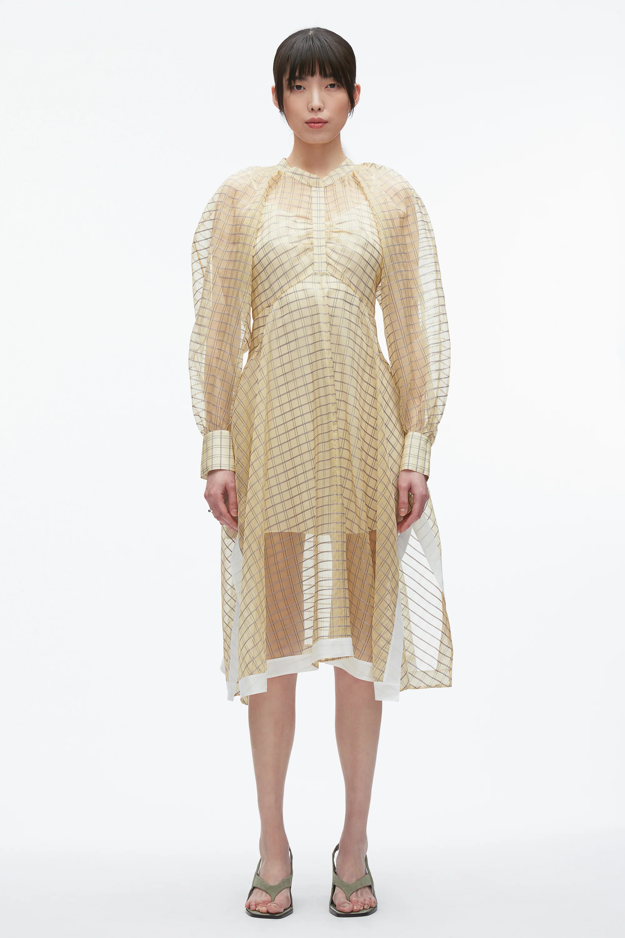 Plaid Organza Flounce Hem dress - Image 2