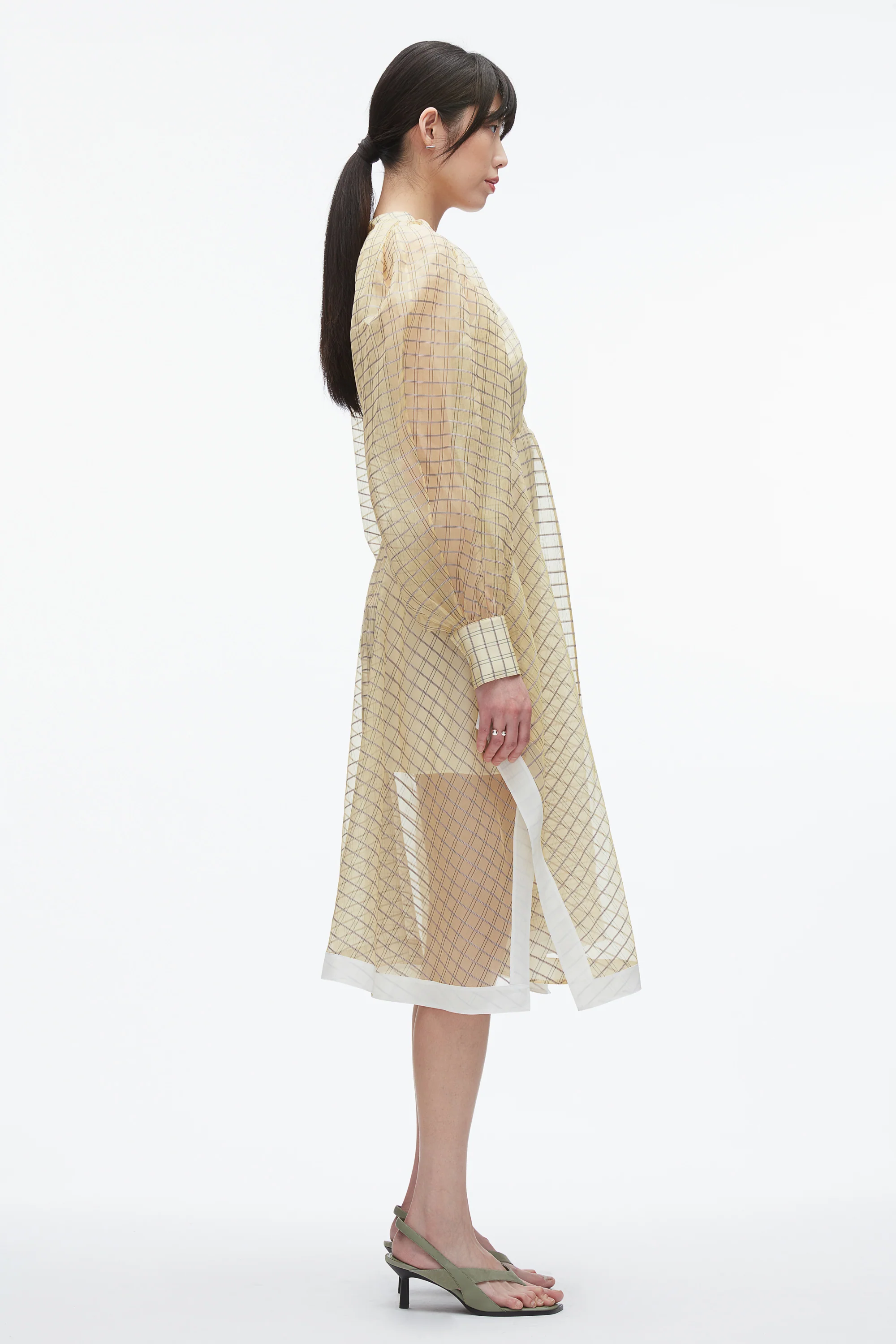 Plaid Organza Flounce Hem dress - Image 3