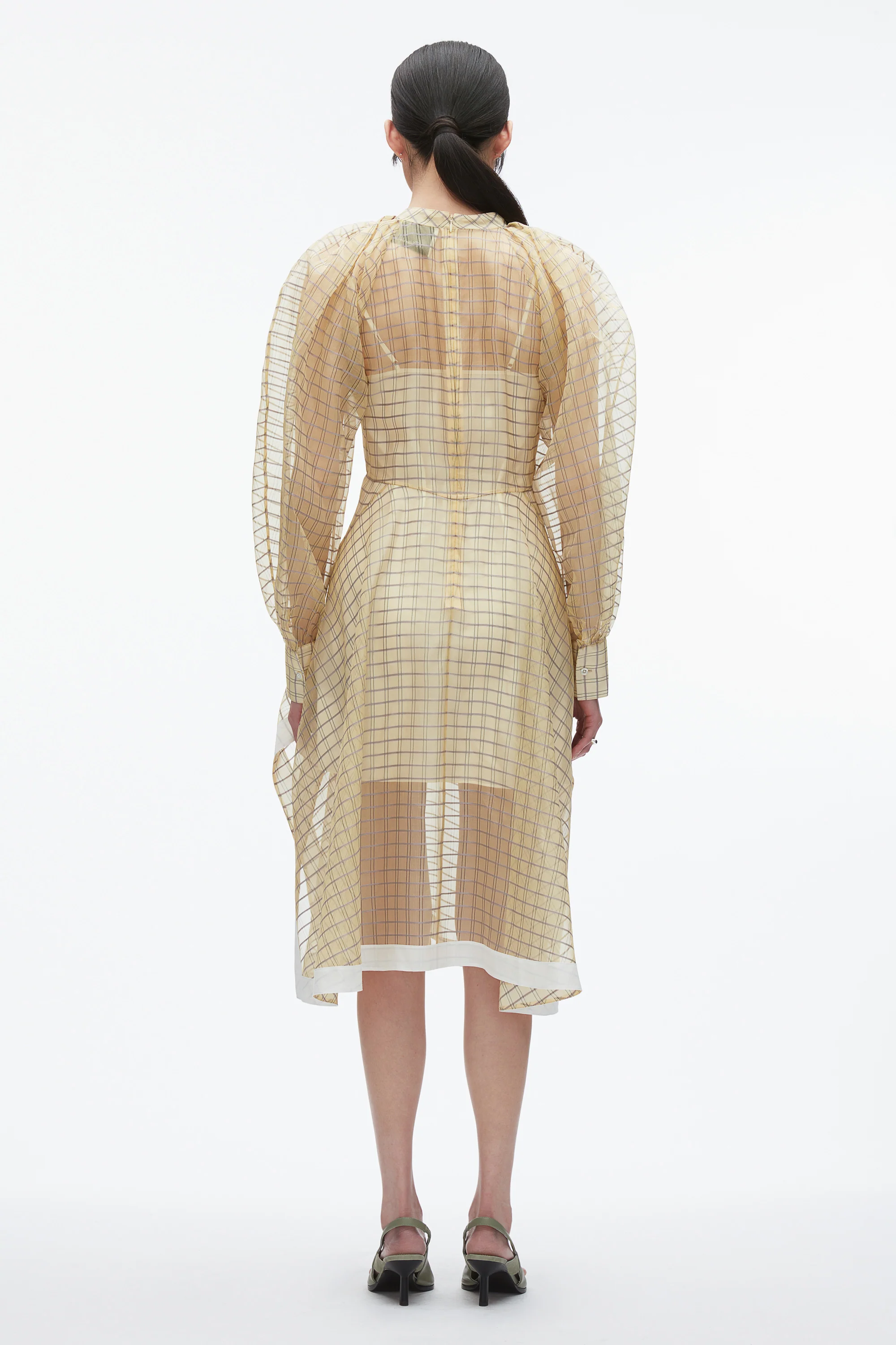 Plaid Organza Flounce Hem dress - Image 4