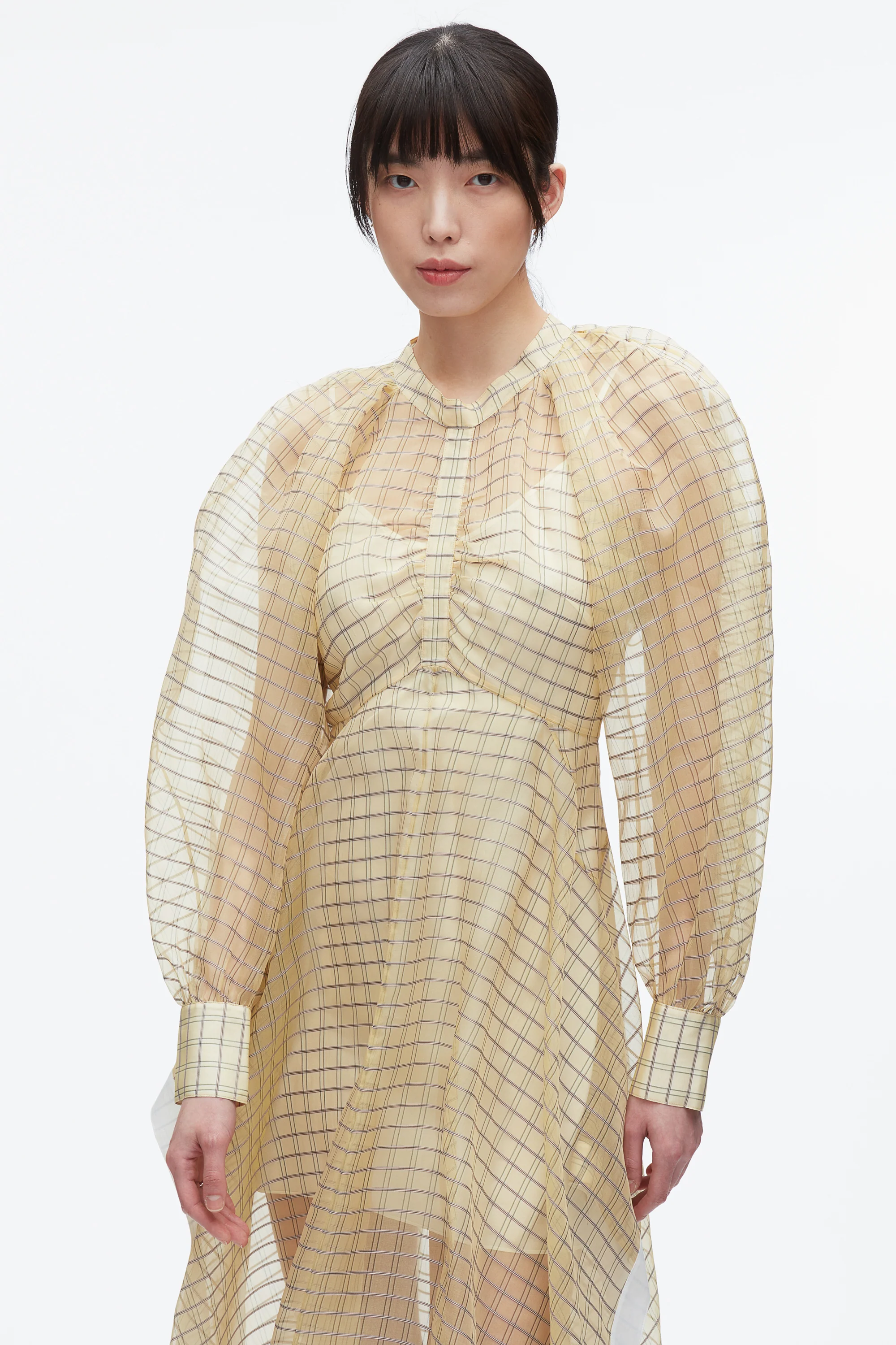 Plaid Organza Flounce Hem dress - Image 5