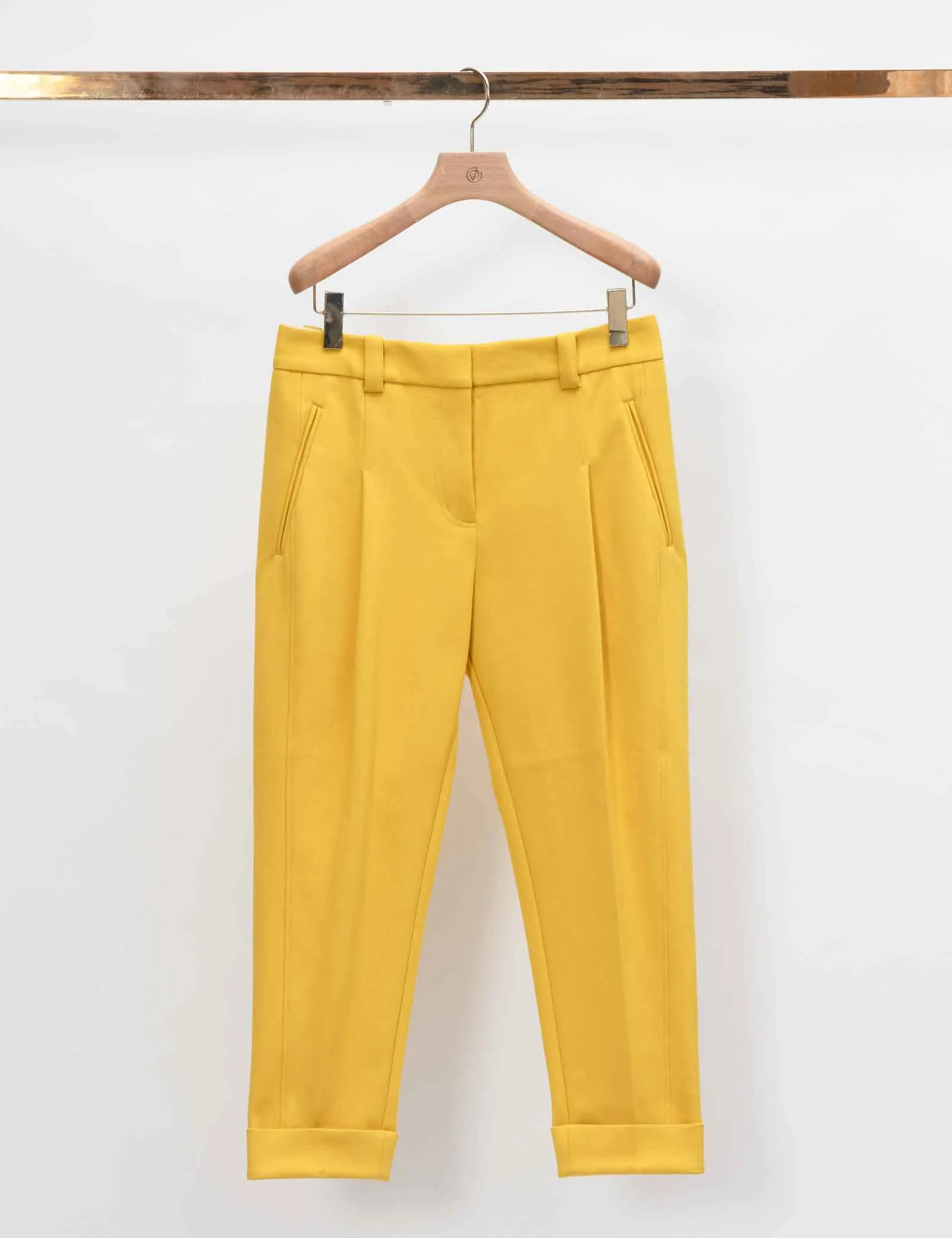 Pleat Front Tapered Cuffed Tailored Trouser - Image 2