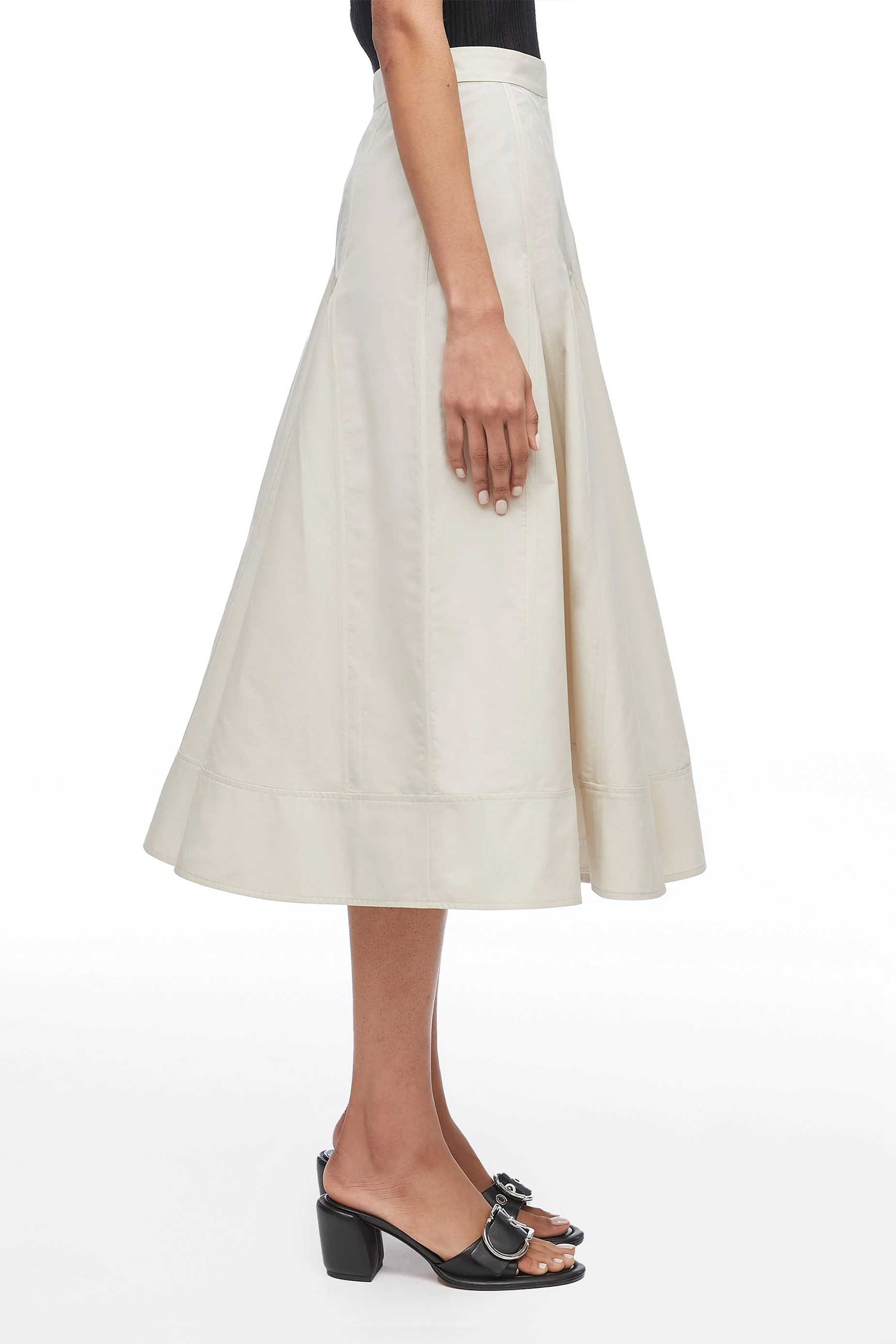 Pleated Godet Midi Skirt - Image 3