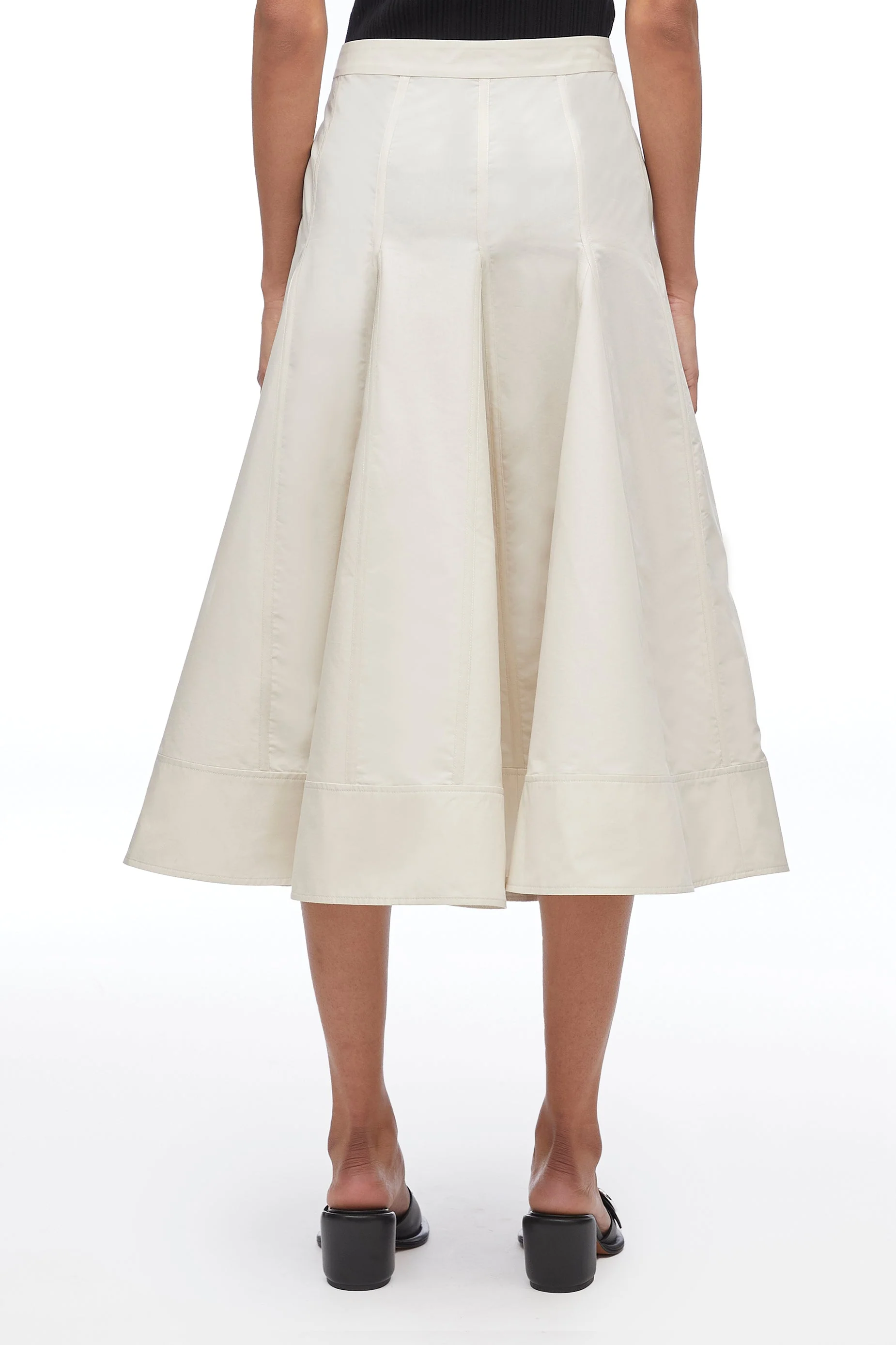 Pleated Godet Midi Skirt - Image 4