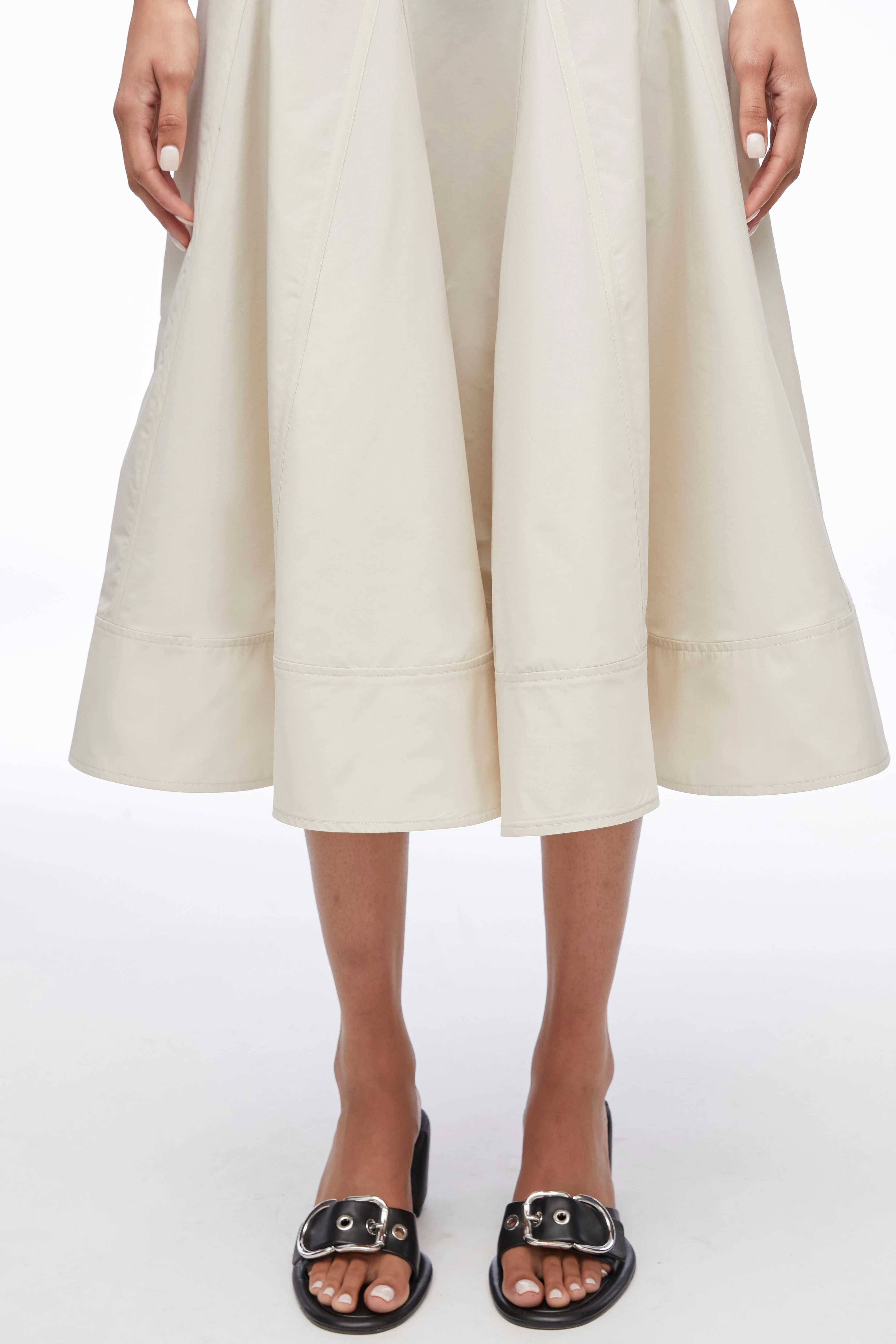 Pleated Godet Midi Skirt - Image 5