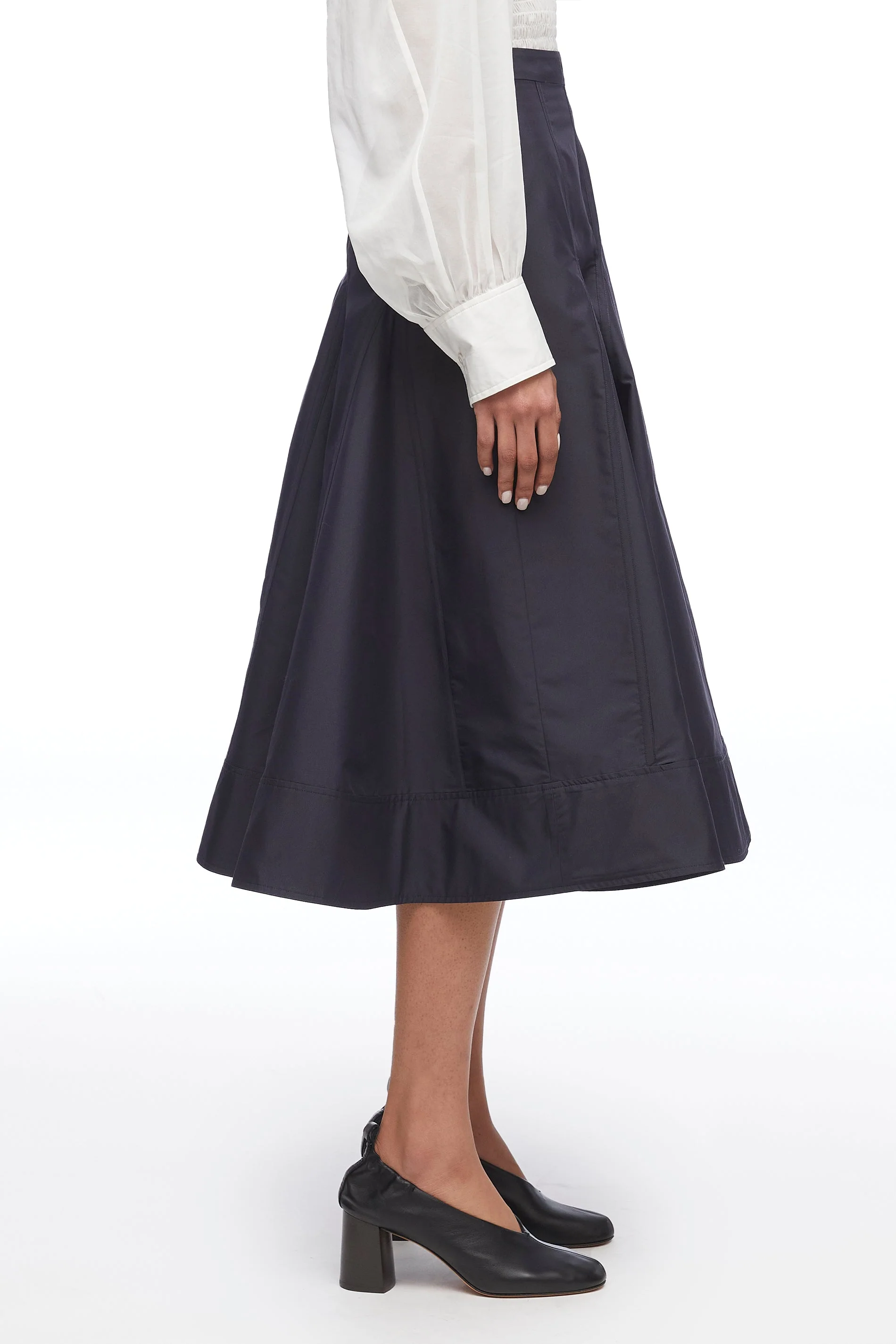 Pleated Godet Midi Skirt - Image 3