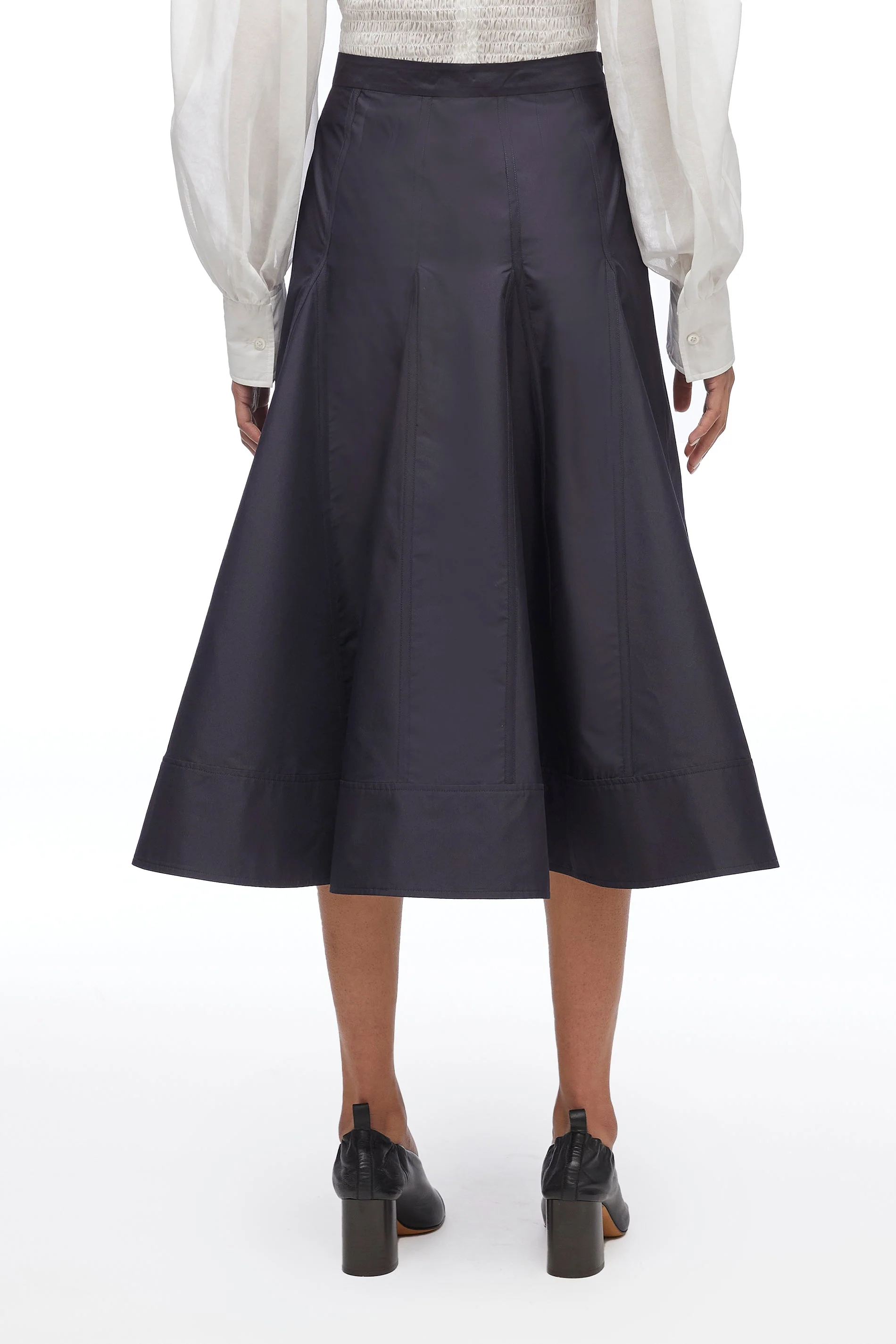 Pleated Godet Midi Skirt - Image 4
