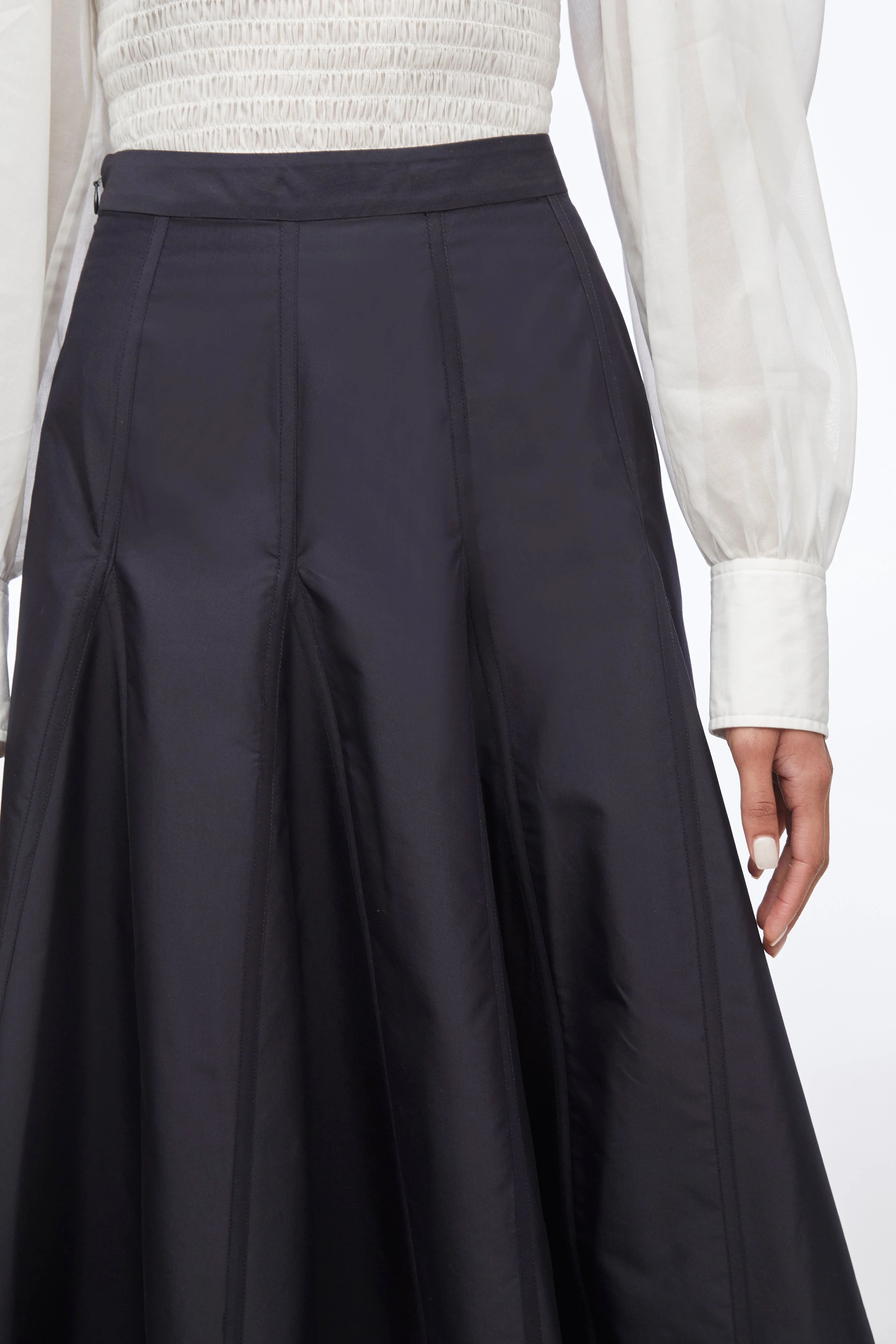 Pleated Godet Midi Skirt - Image 5
