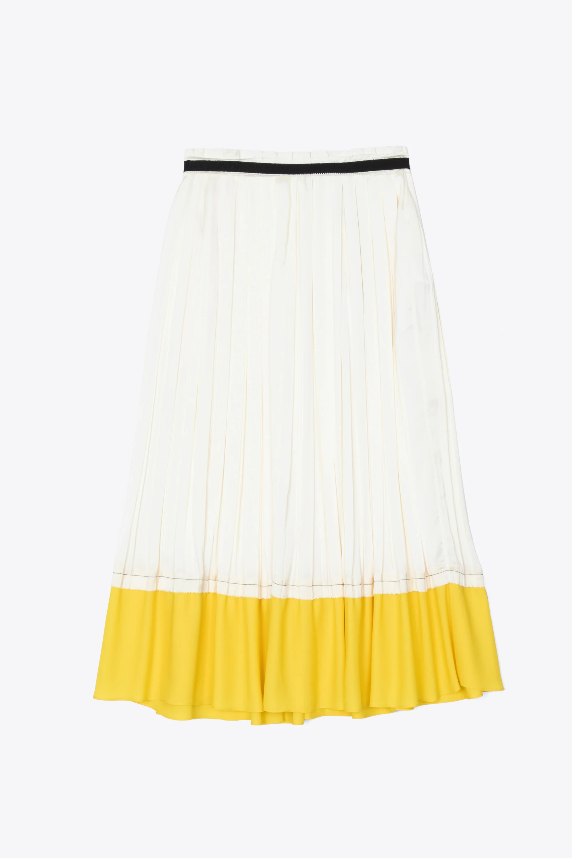 Pleated Satin Midi Skirt - Image 2