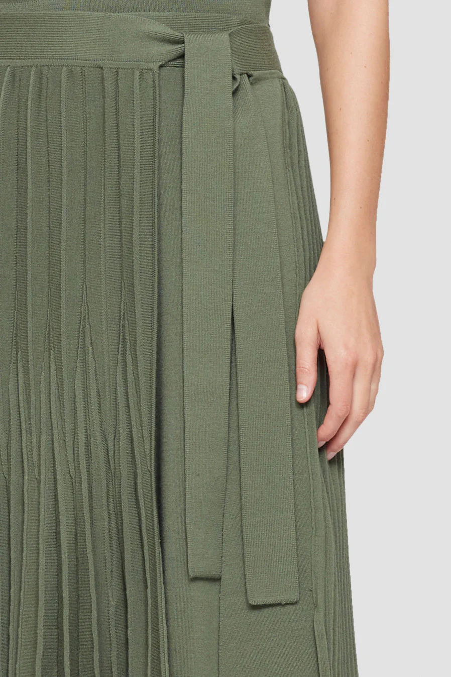 Pleated Tie Waist Skirt - Image 10