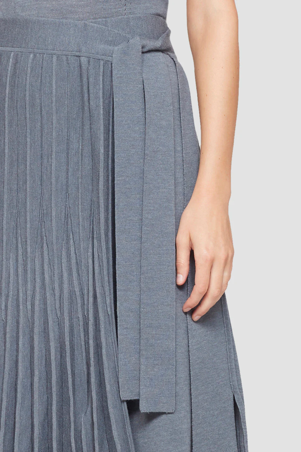 Pleated Tie Waist Skirt - Image 5