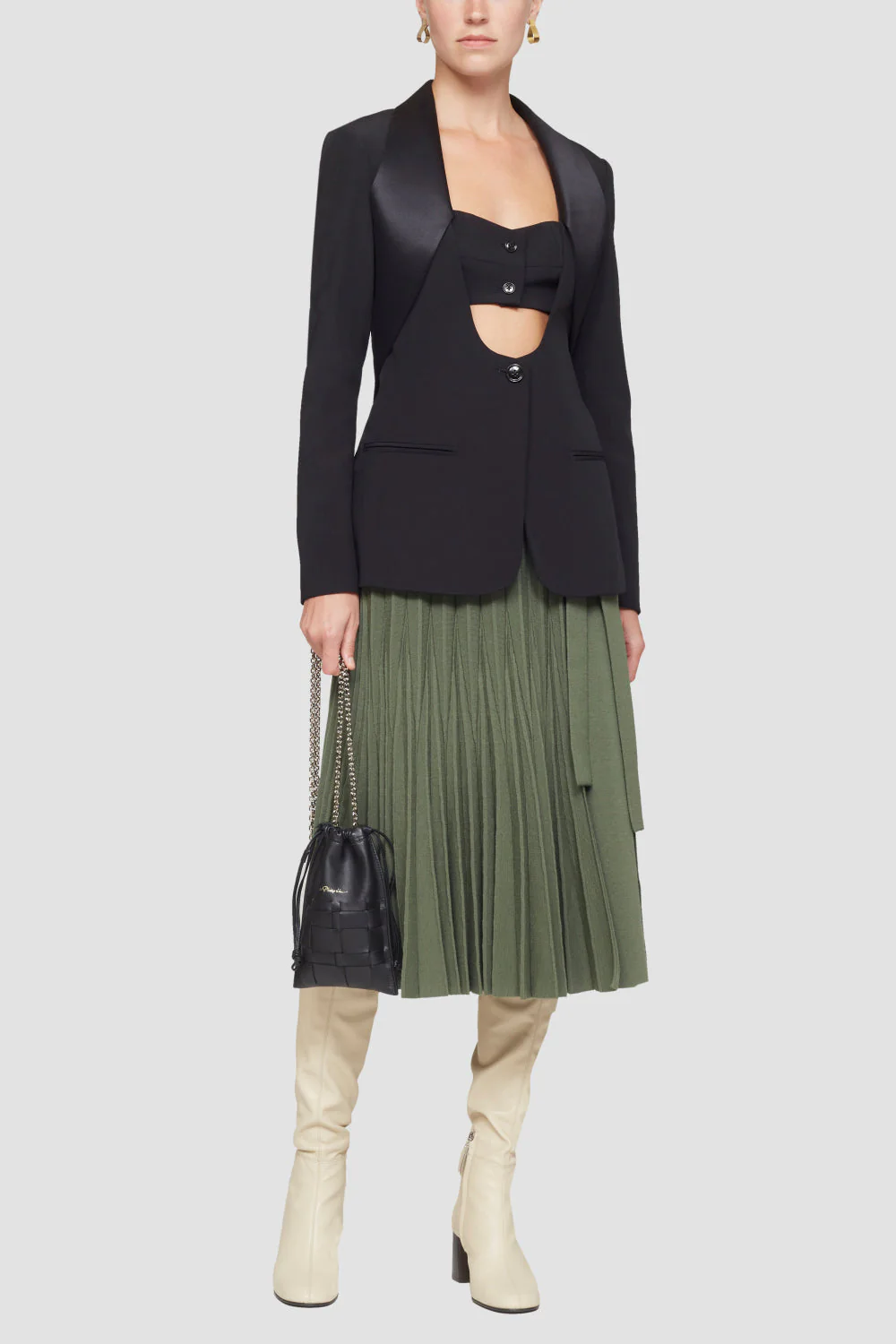 Pleated Tie Waist Skirt - Image 6