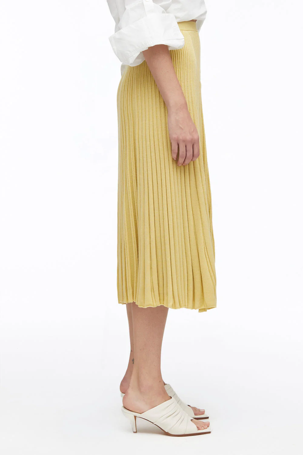 Pleated Wool-Blend Midi Skirt - Image 11