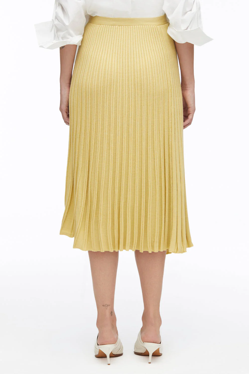 Pleated Wool-Blend Midi Skirt - Image 12