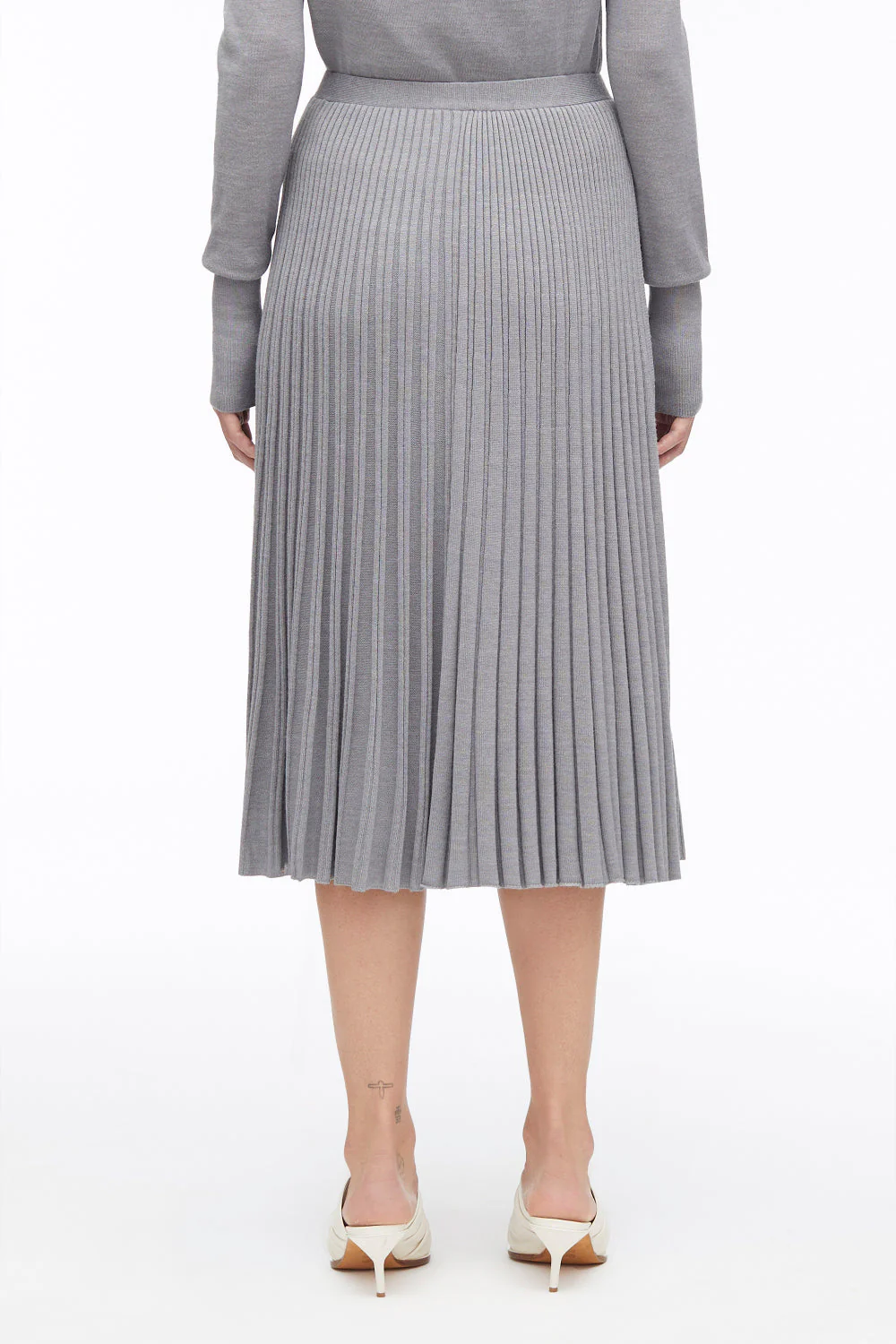 Pleated Wool-Blend Midi Skirt - Image 8