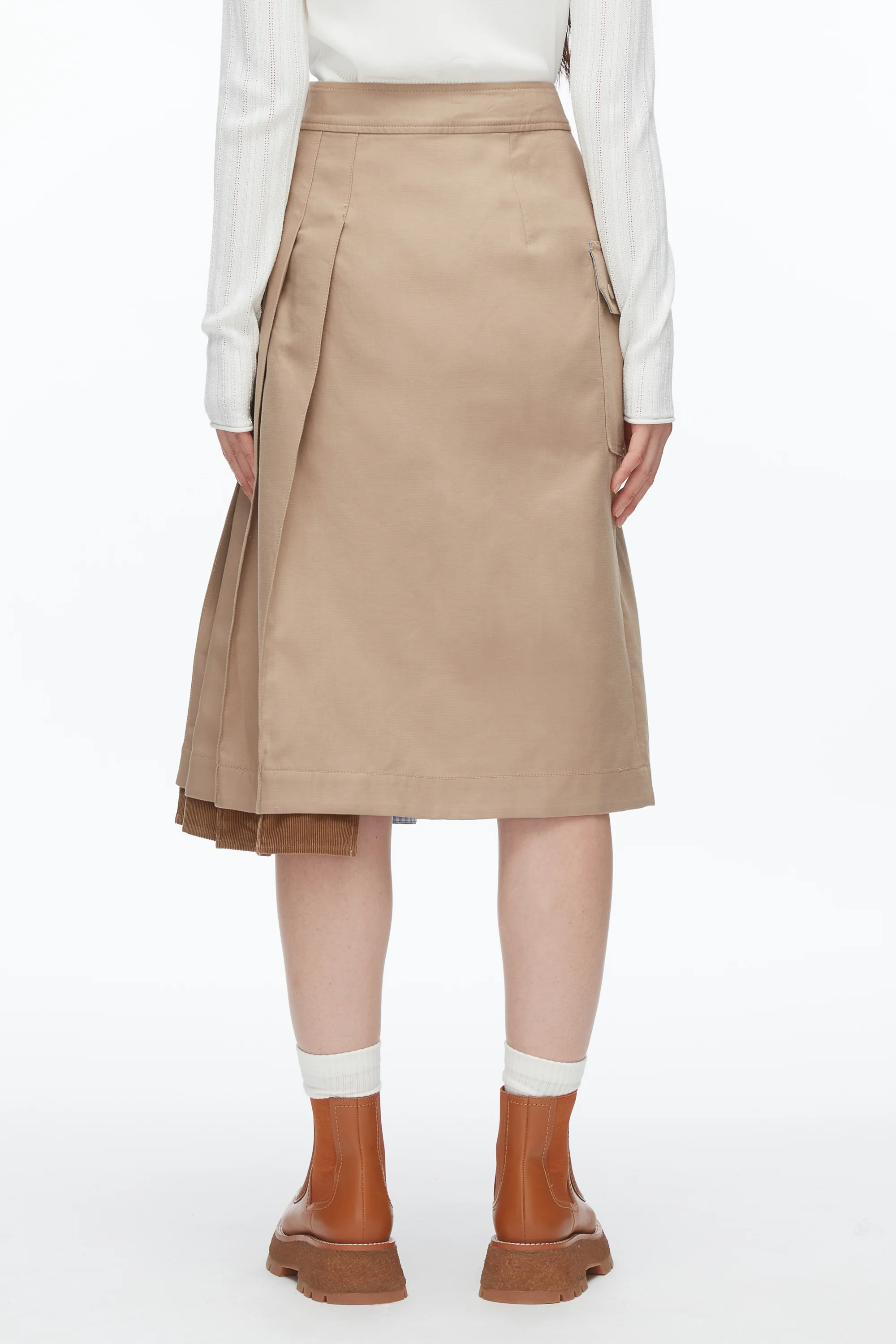 Pleated Zip Utility Skirt - Image 5
