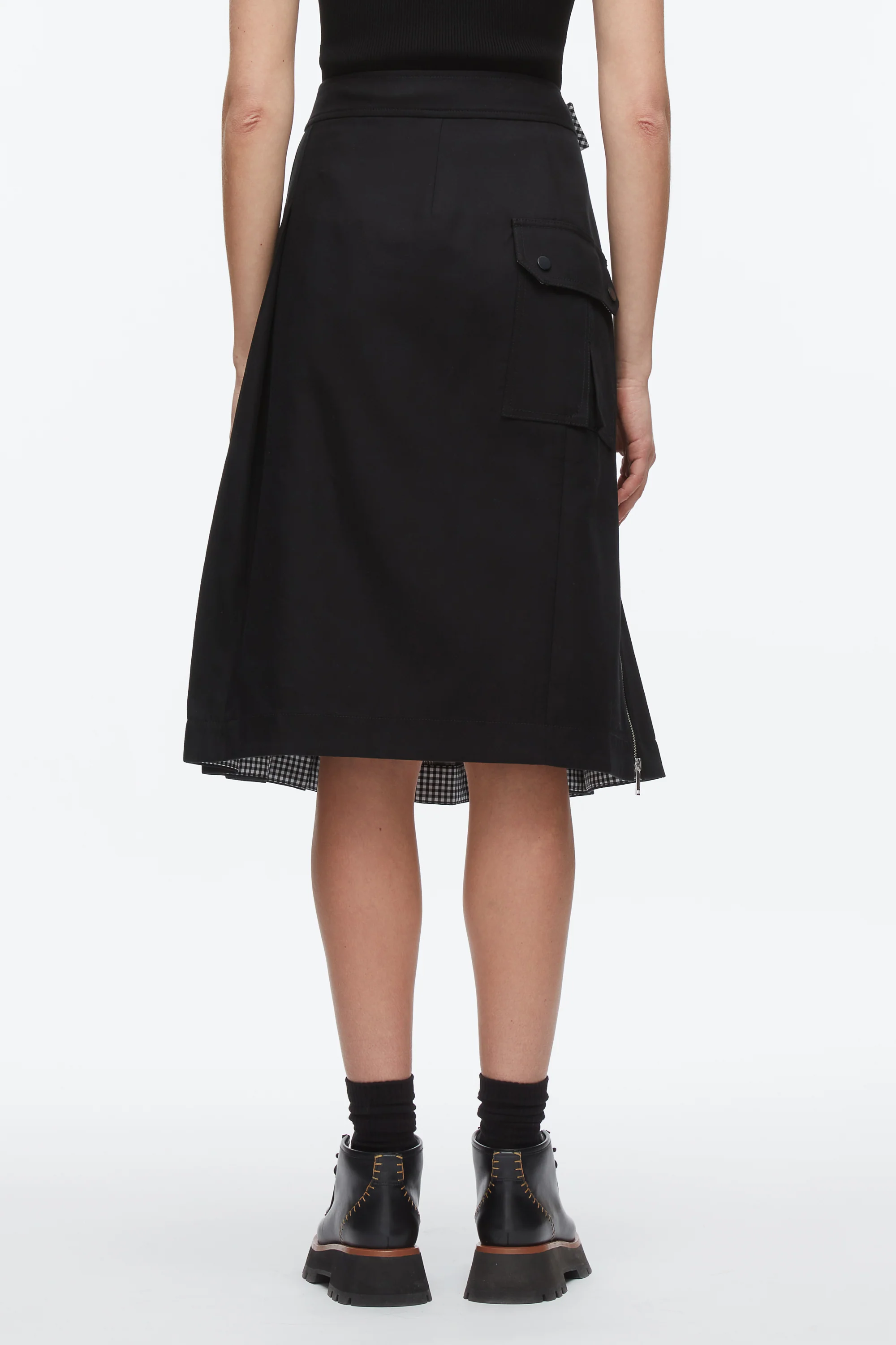Pleated Zip Utility Skirt - Image 11