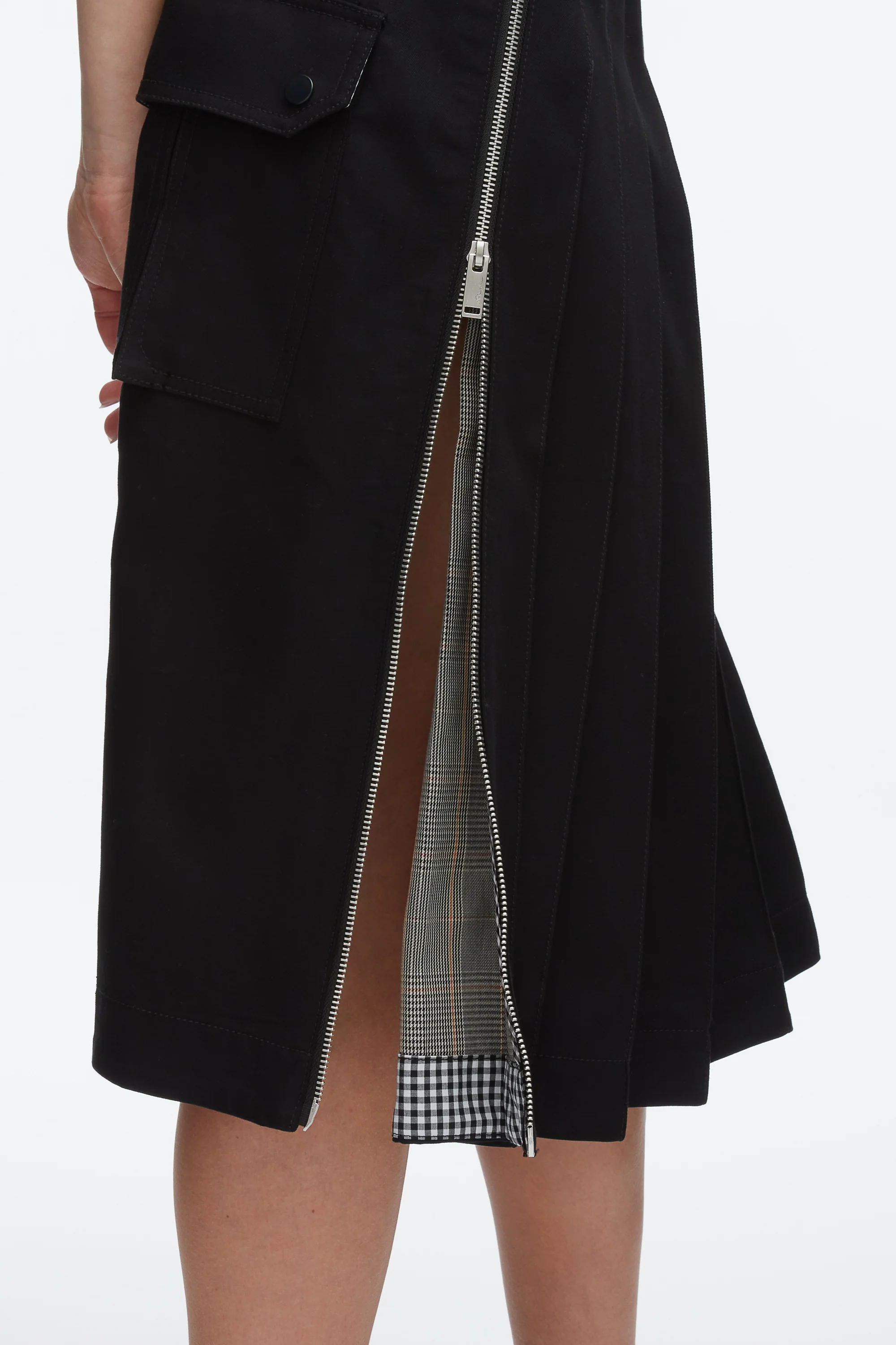 Pleated Zip Utility Skirt - Image 12