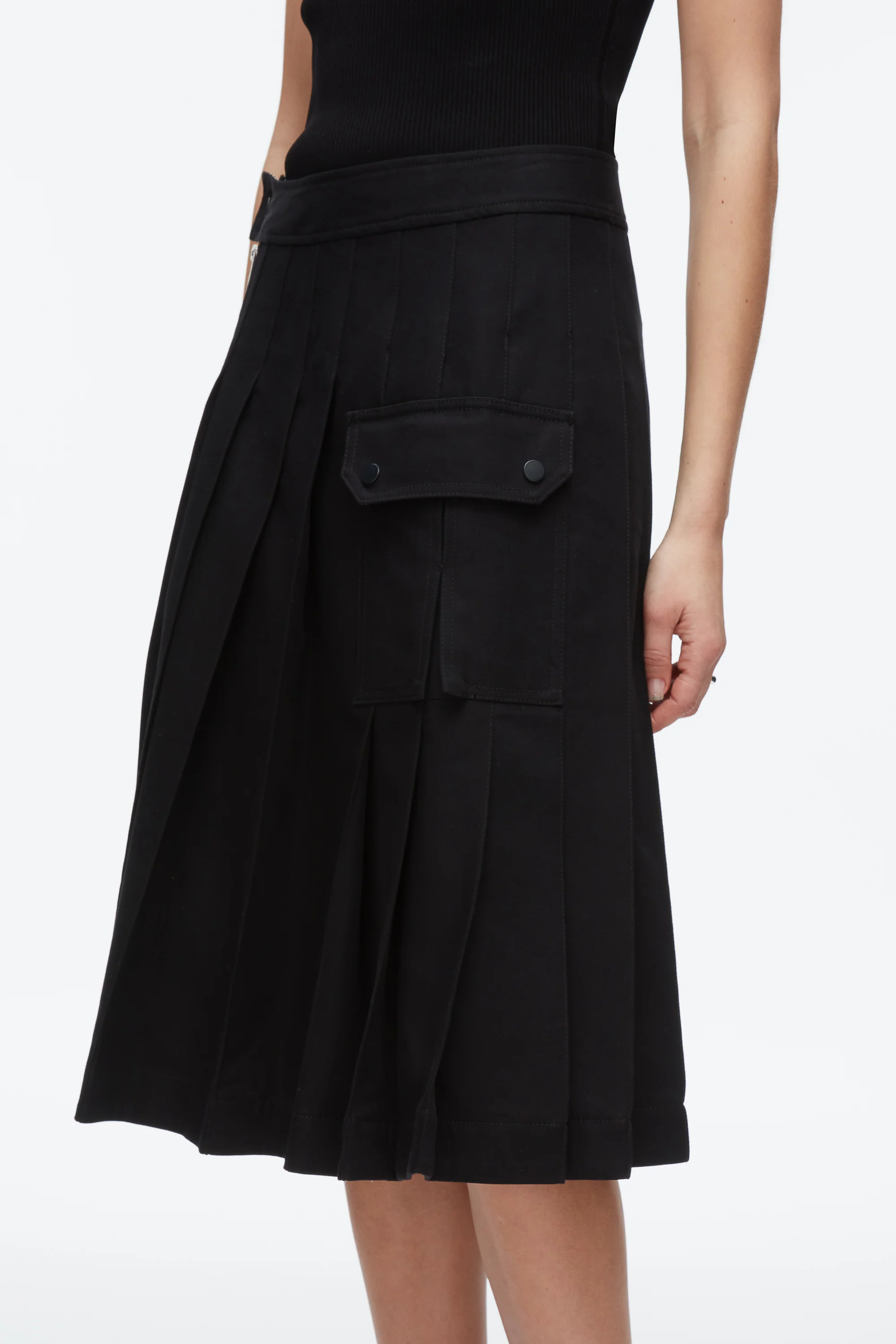 Pleated Zip Utility Skirt - Image 13
