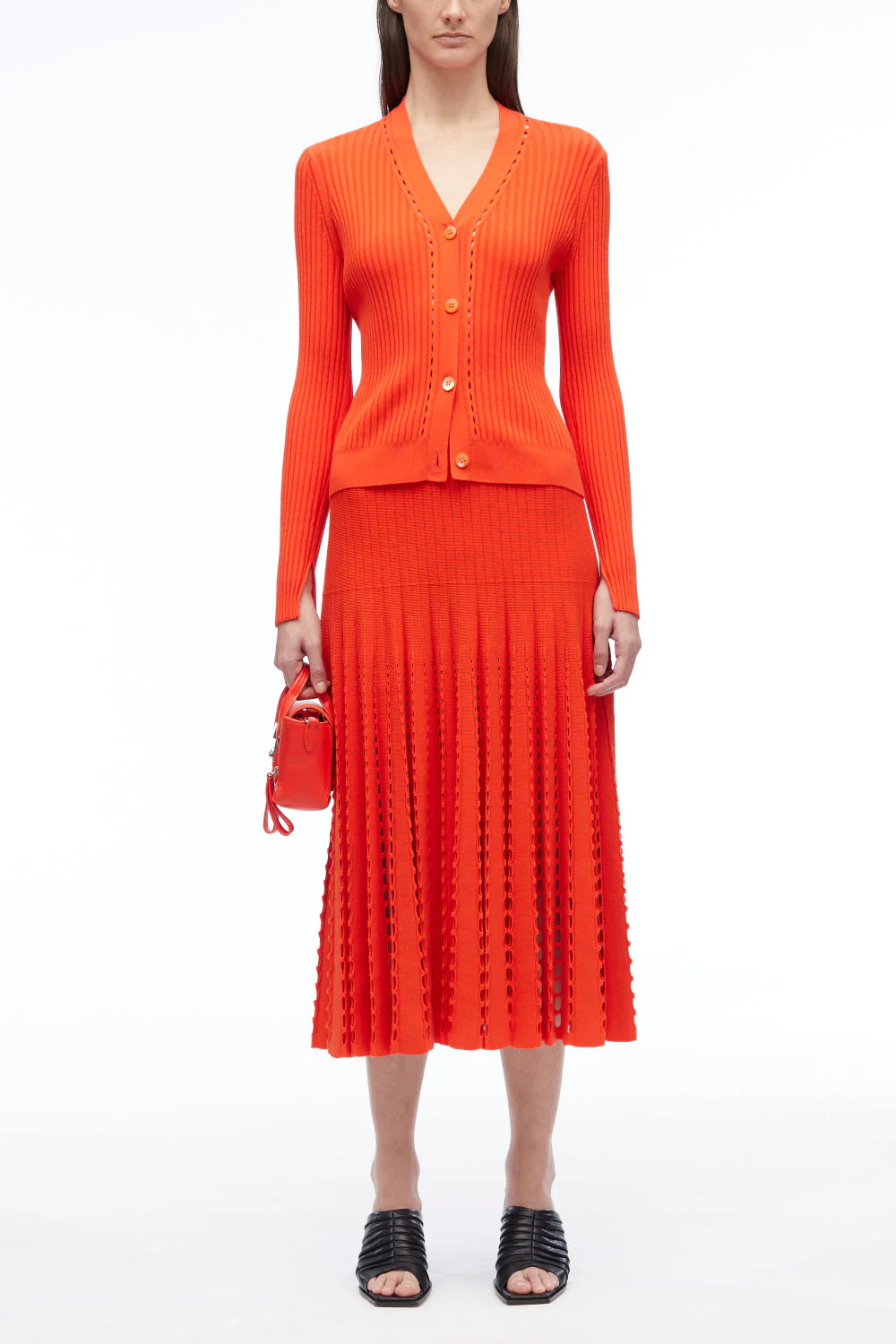 Pointelle Rib Midi Skirt - Image 12