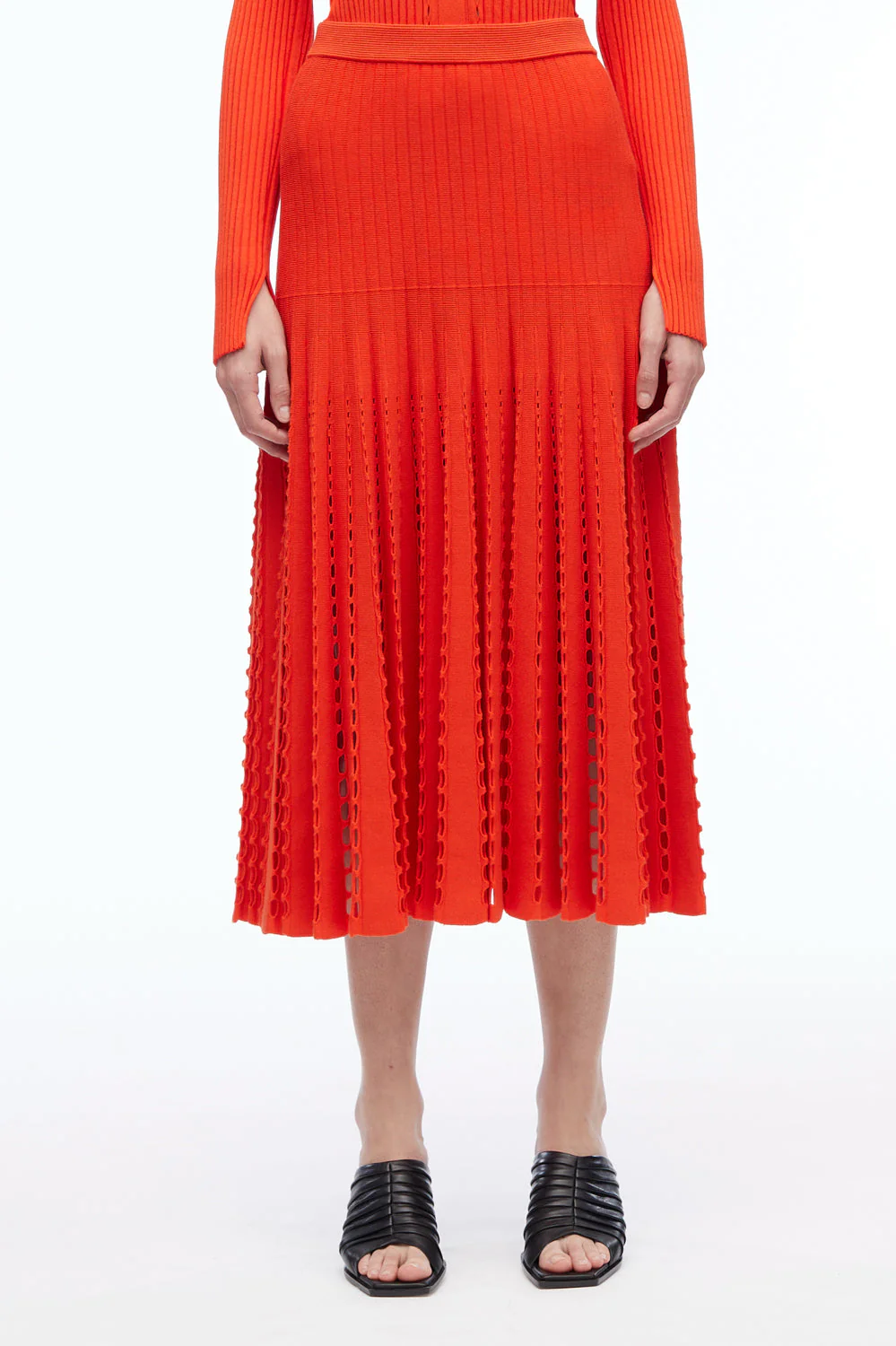 Pointelle Rib Midi Skirt - Image 14