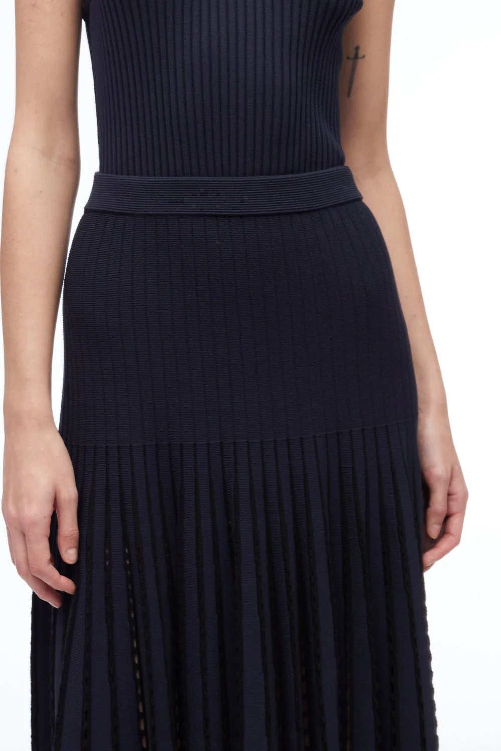 Pointelle Rib Midi Skirt - Image 2