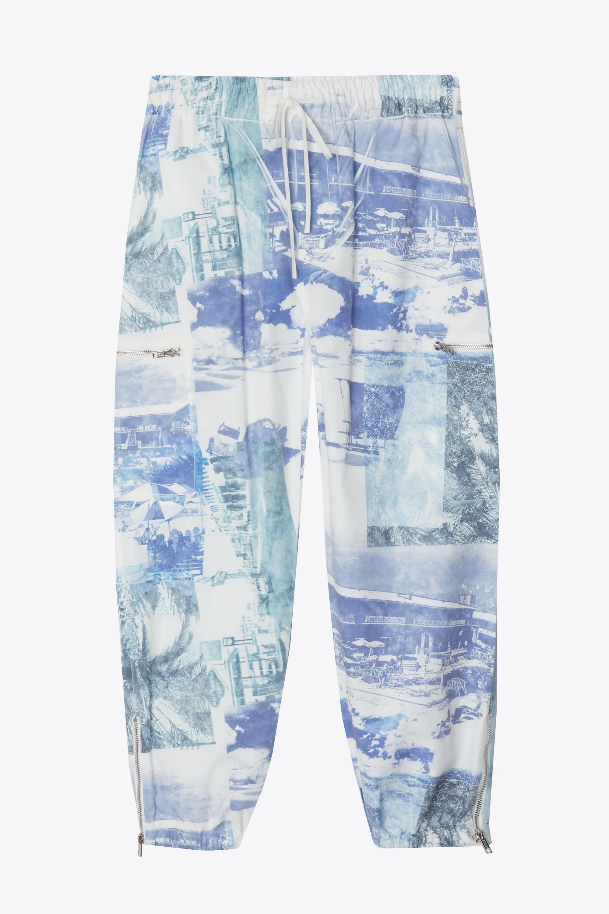 Postcard Print Cargo Track Pant
