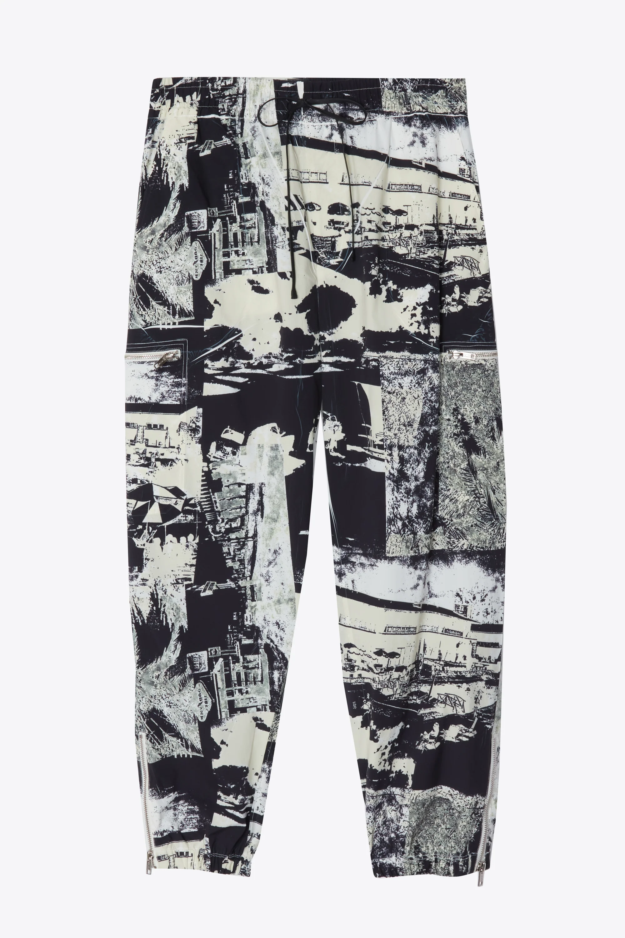 Postcard Print Cargo Track Pant