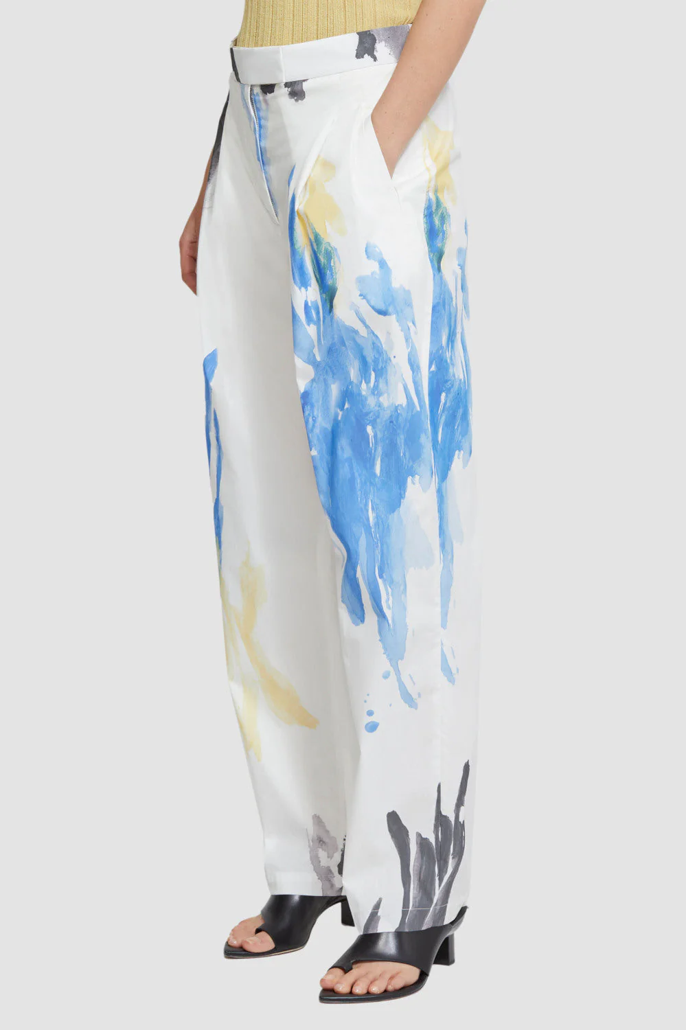 Printed Poplin Tapered Trousers - Image 4
