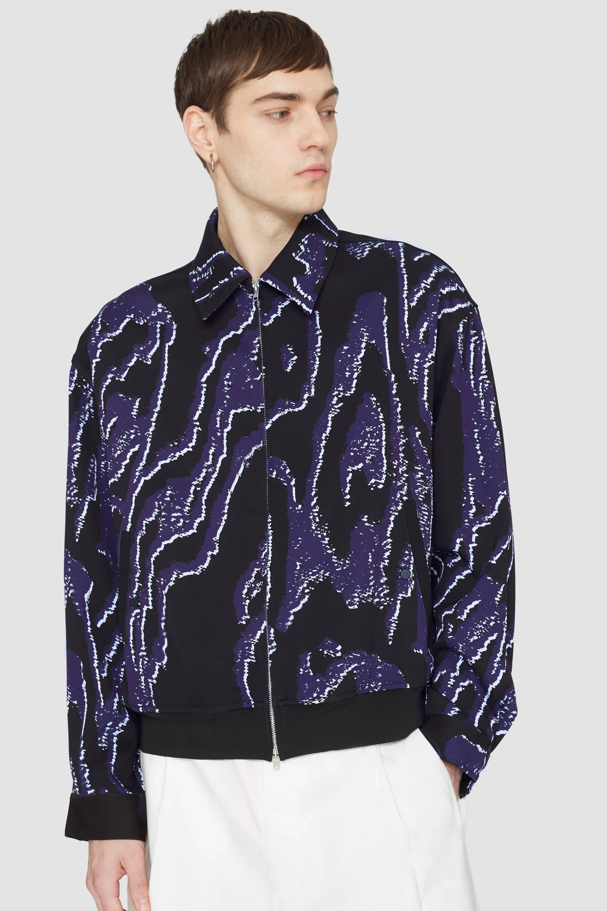 Printed Zip-Front Bowler Jacket - Image 2
