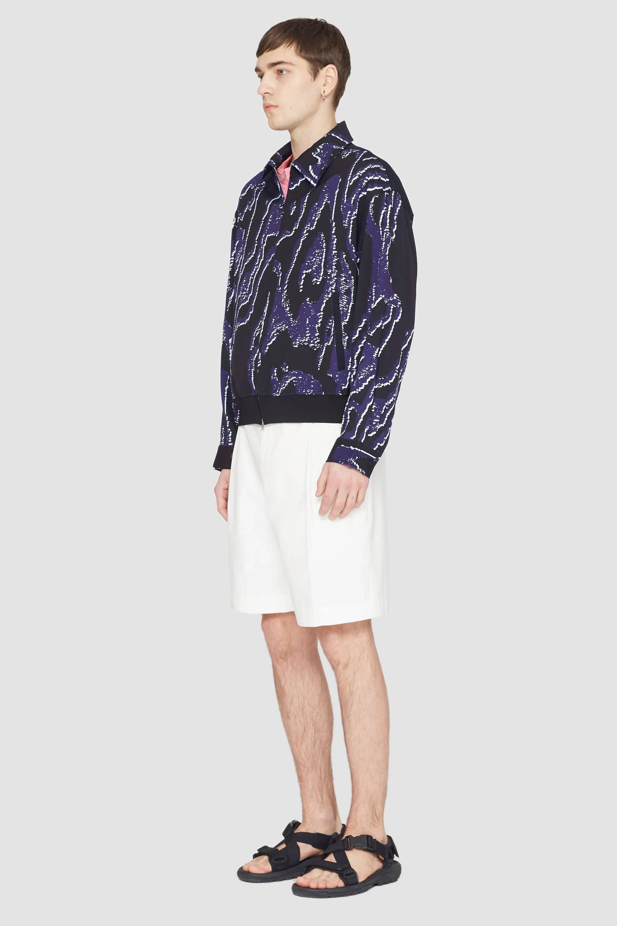 Printed Zip-Front Bowler Jacket - Image 3