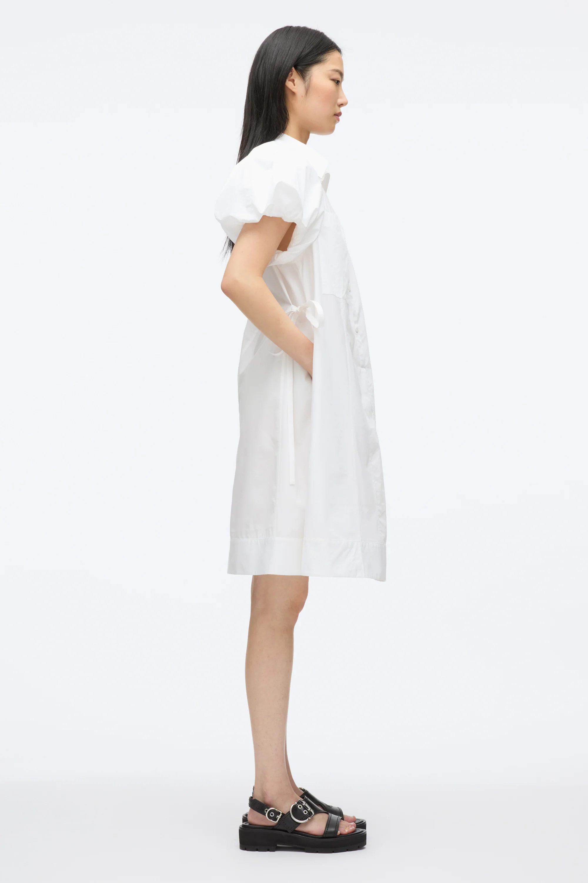 Puff Sleeve Short Shirt Dress - Image 12