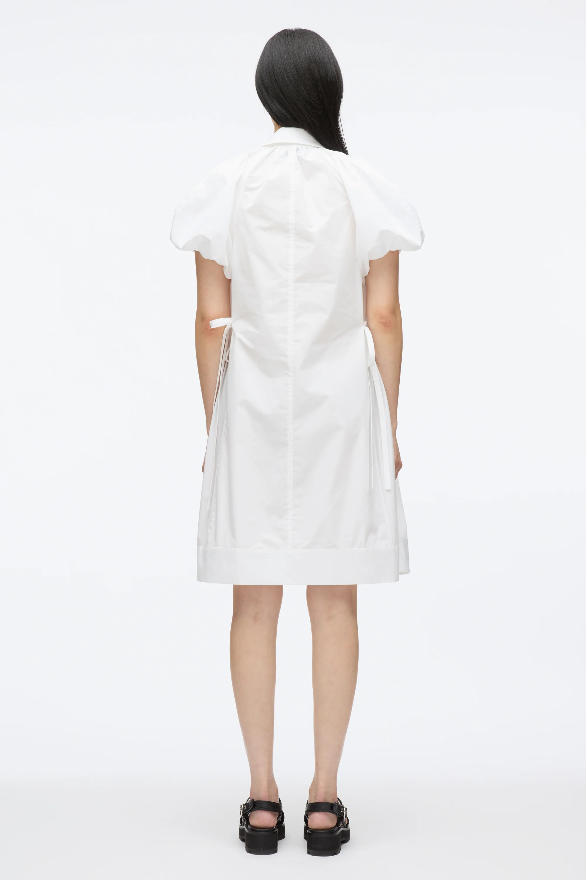 Puff Sleeve Short Shirt Dress - Image 13