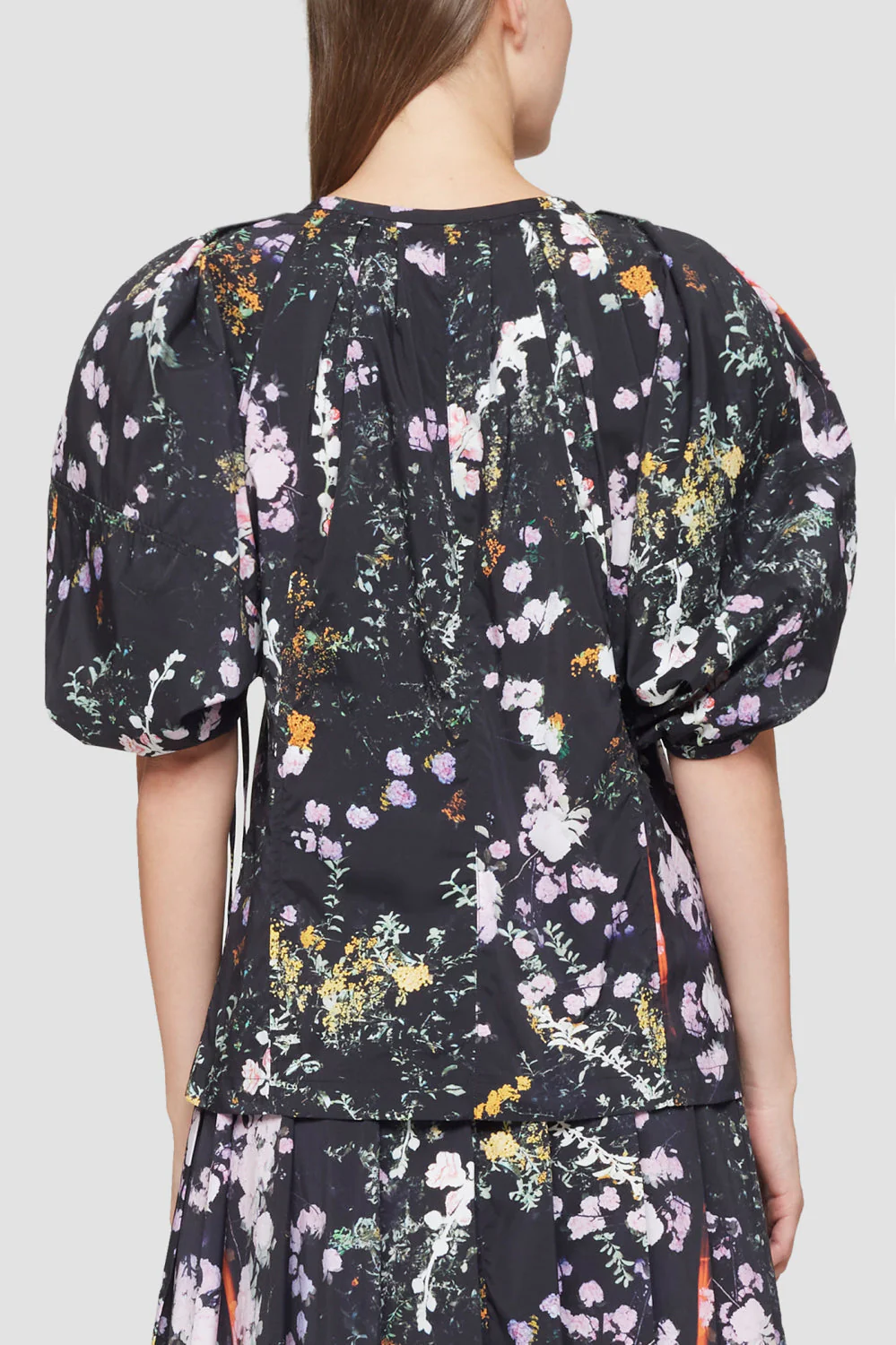 Puffed Sleeve Floral Blouse W Shi - Image 4