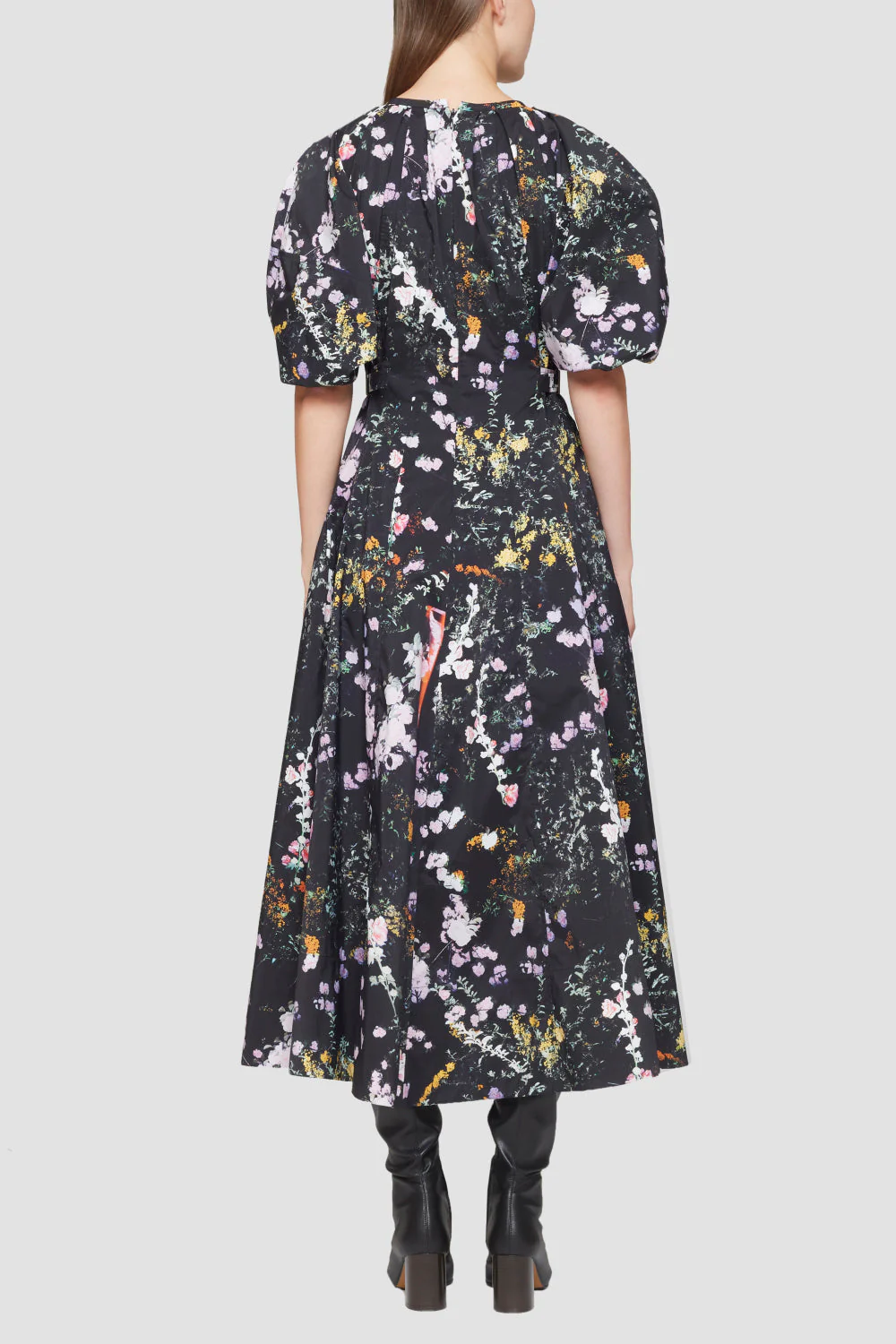 Puffed Sleeve Floral Flare Dress - Image 3