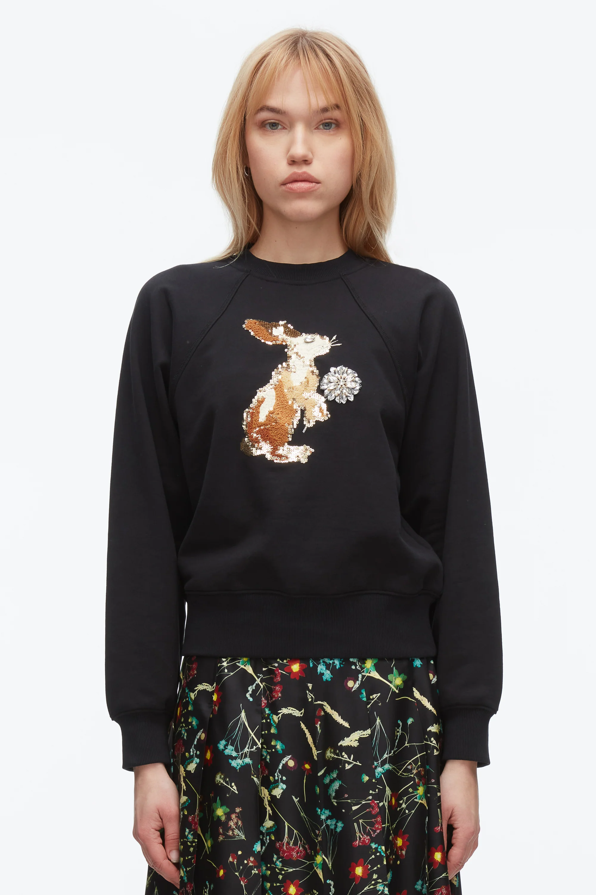 Rabbit Embroidery Sweatshirt - Image 3