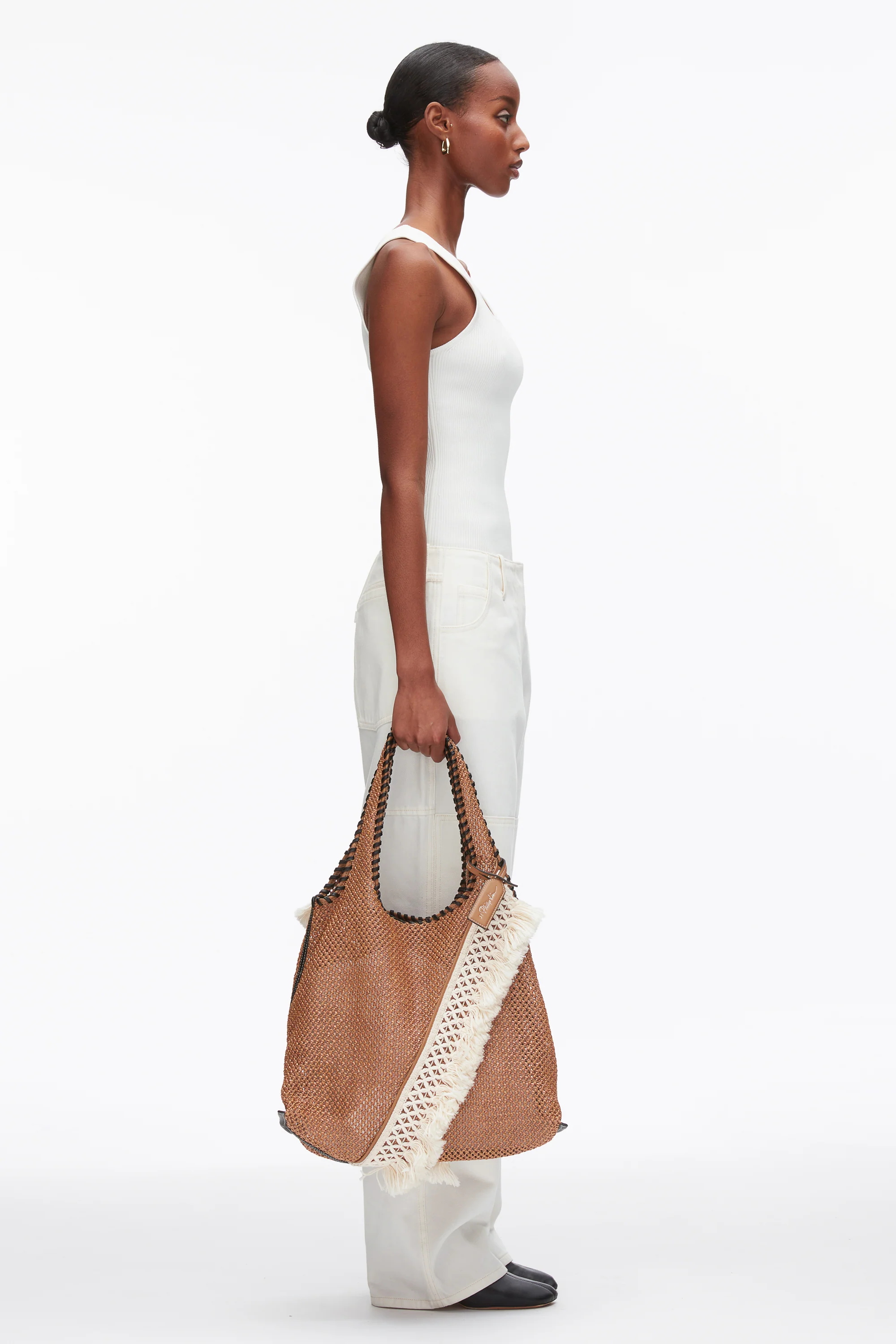 Raffia Fringe Market Tote - Image 6