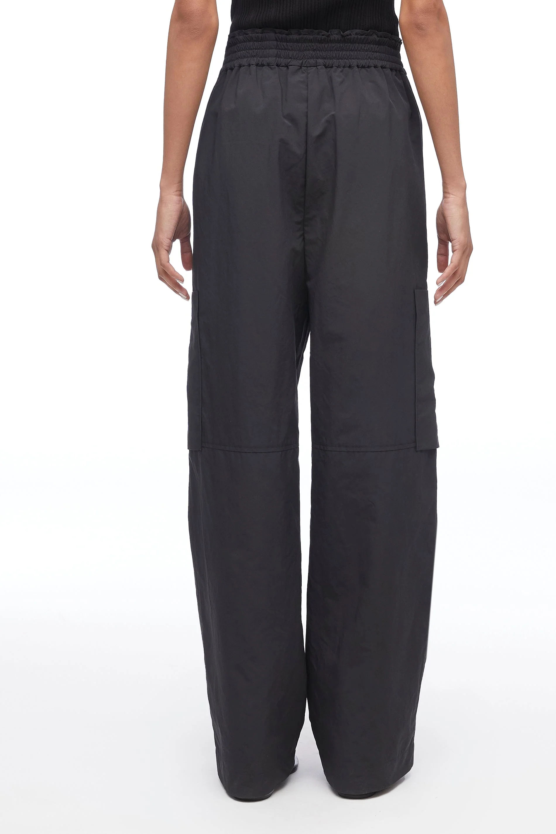 Black Recycled Tech Poly Cargo Pant - Image 4