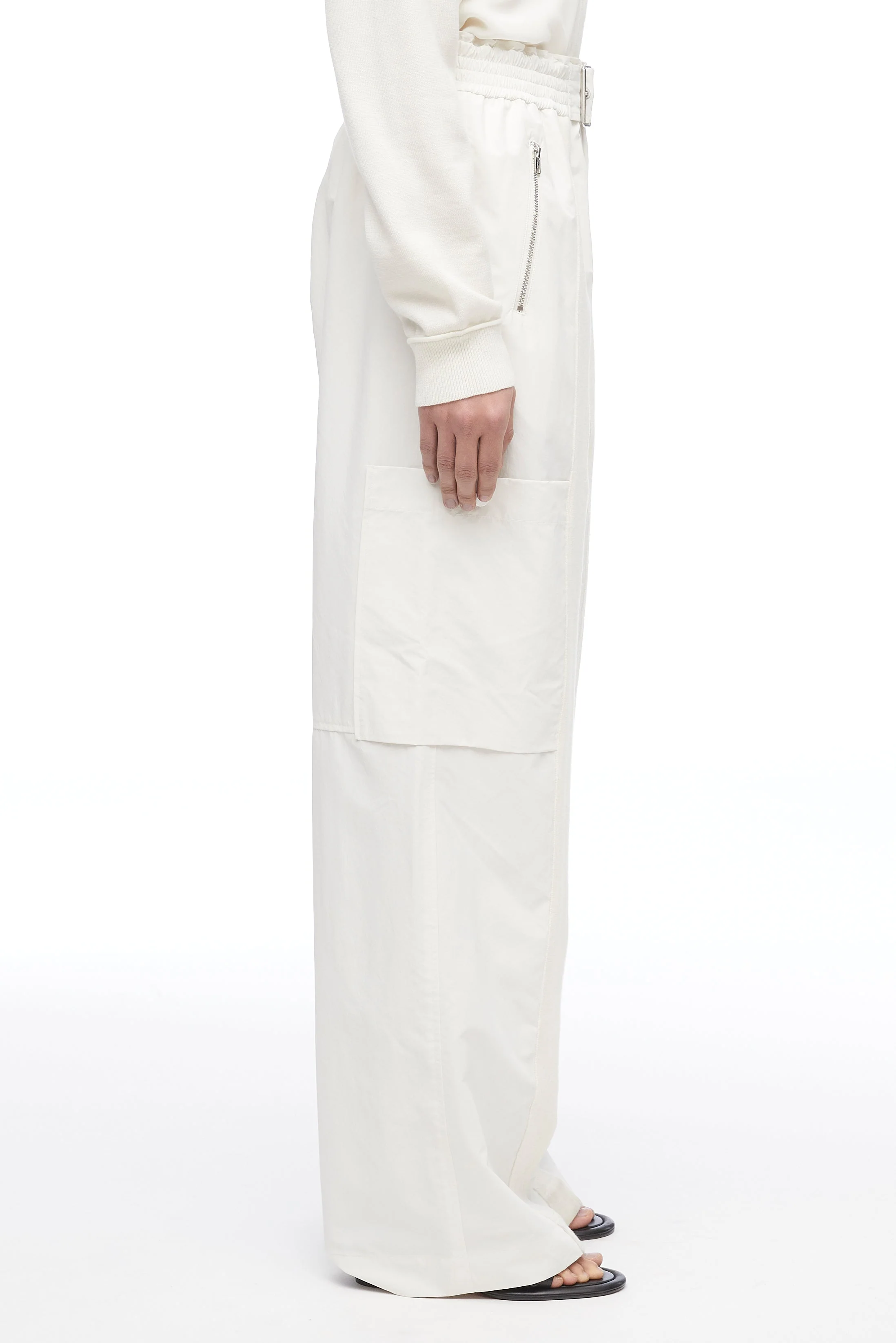 Black Recycled Tech Poly Cargo Pant - Image 7