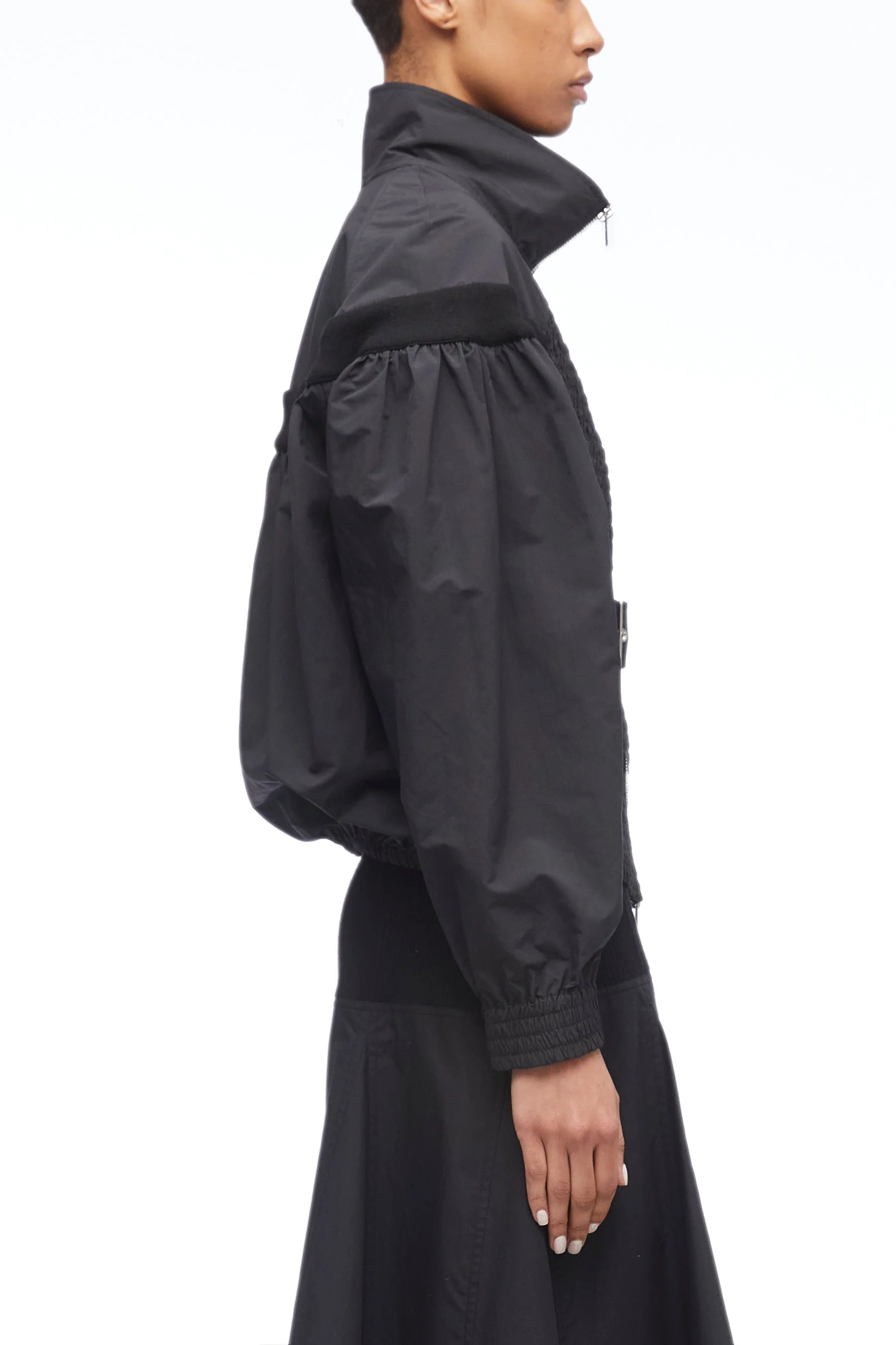 Smocked Recycled Tech Poly Jacket - Image 3