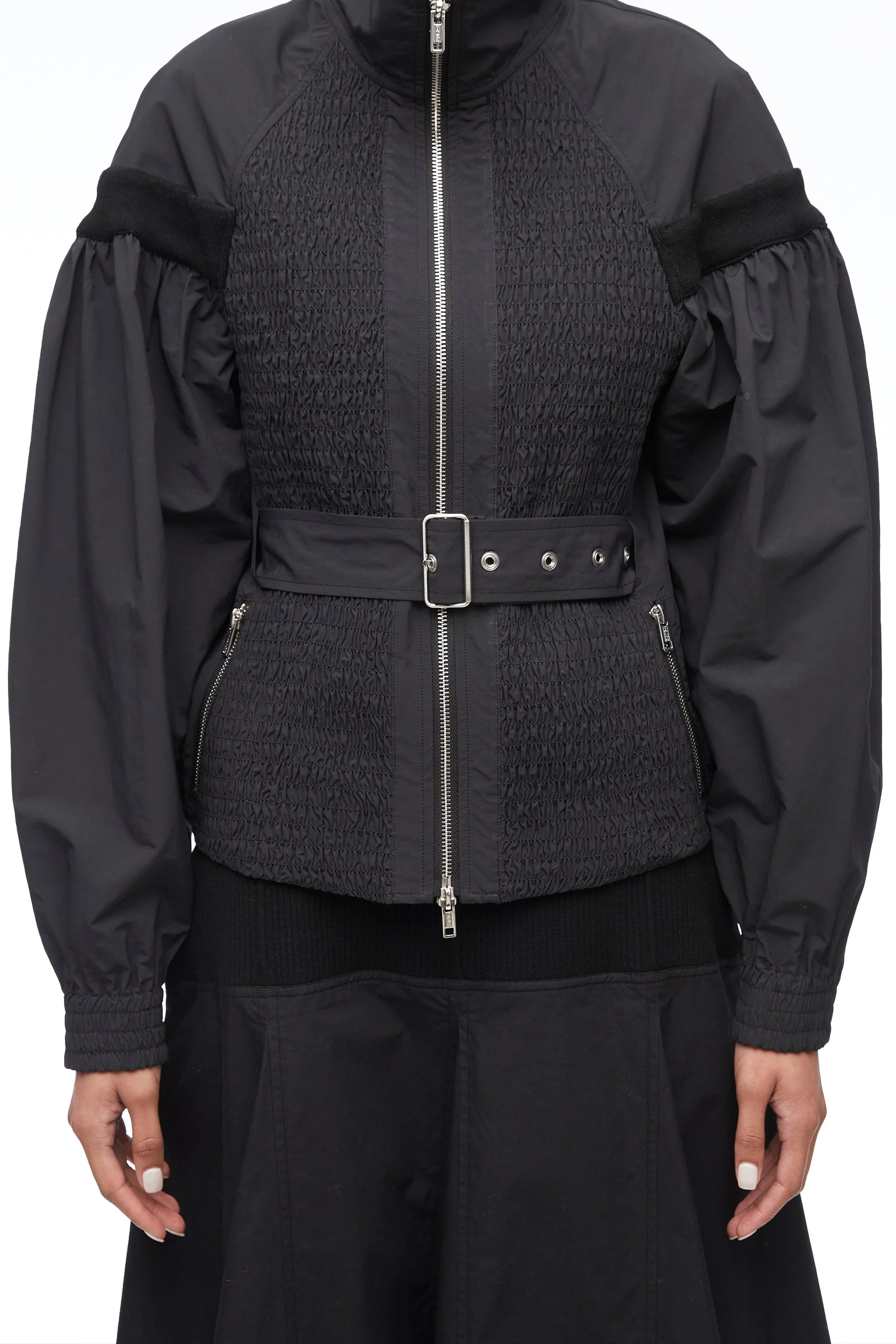 Smocked Recycled Tech Poly Jacket - Image 5