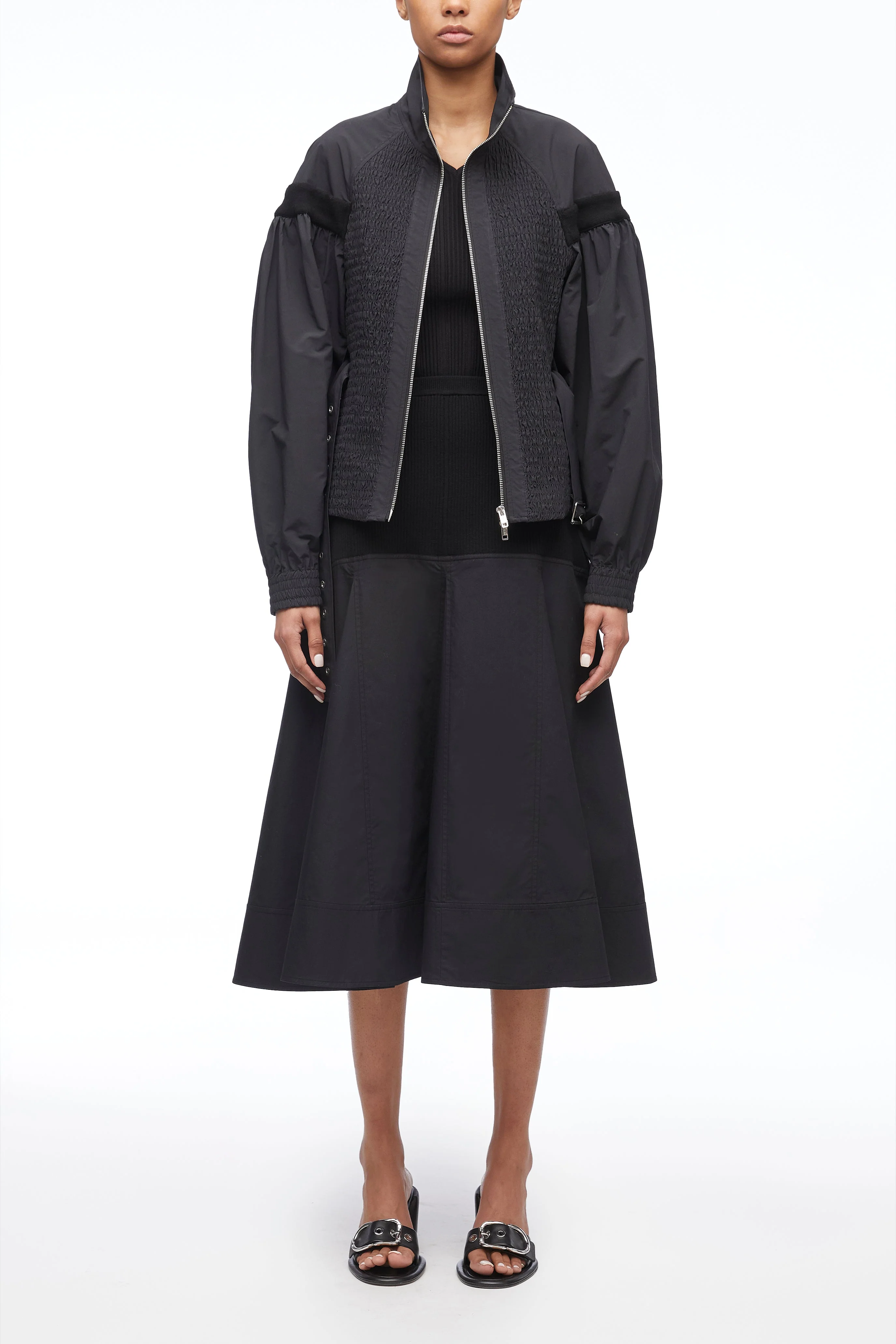 Smocked Recycled Tech Poly Jacket - Image 6