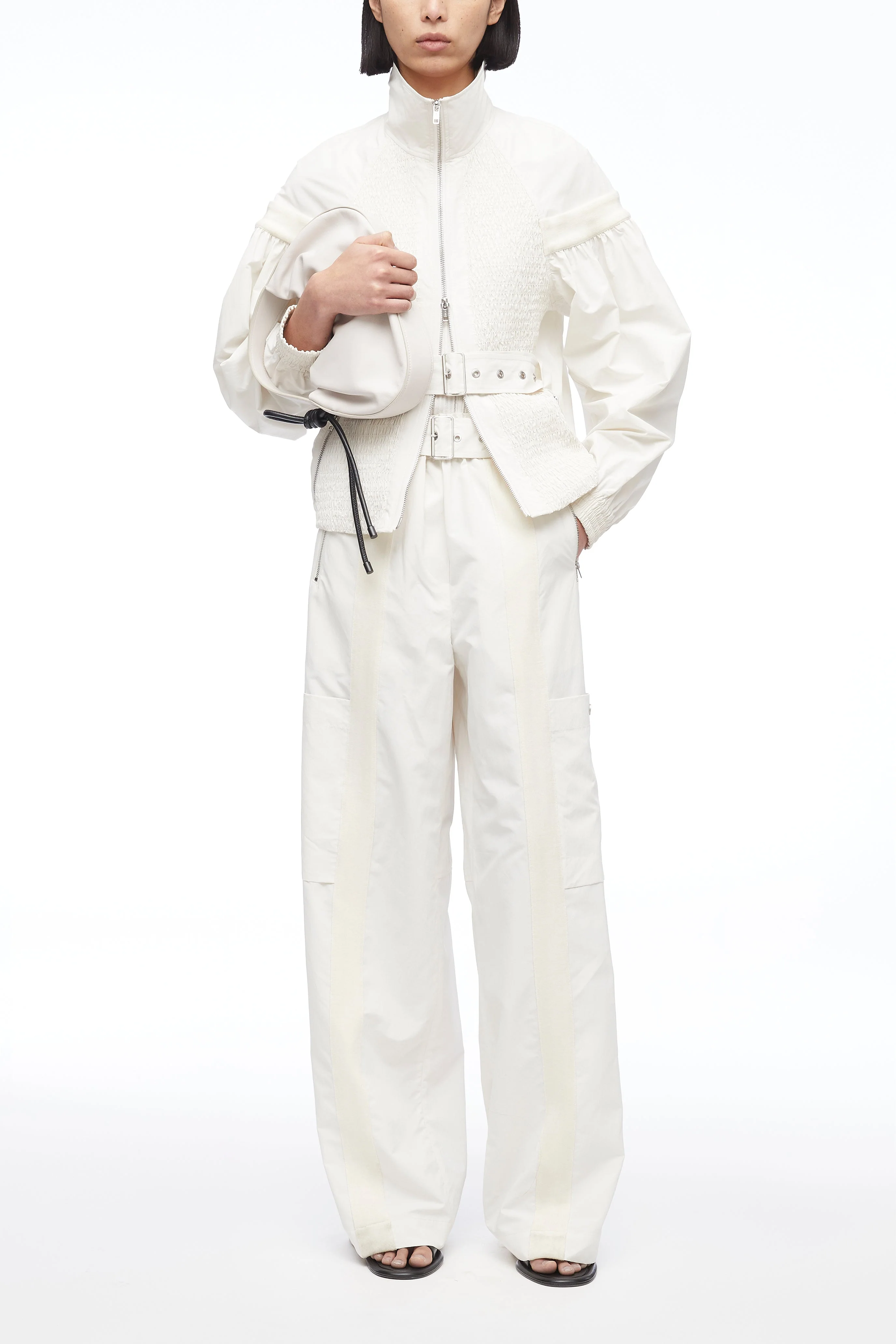 Smocked Recycled Tech Poly Jacket - Image 7