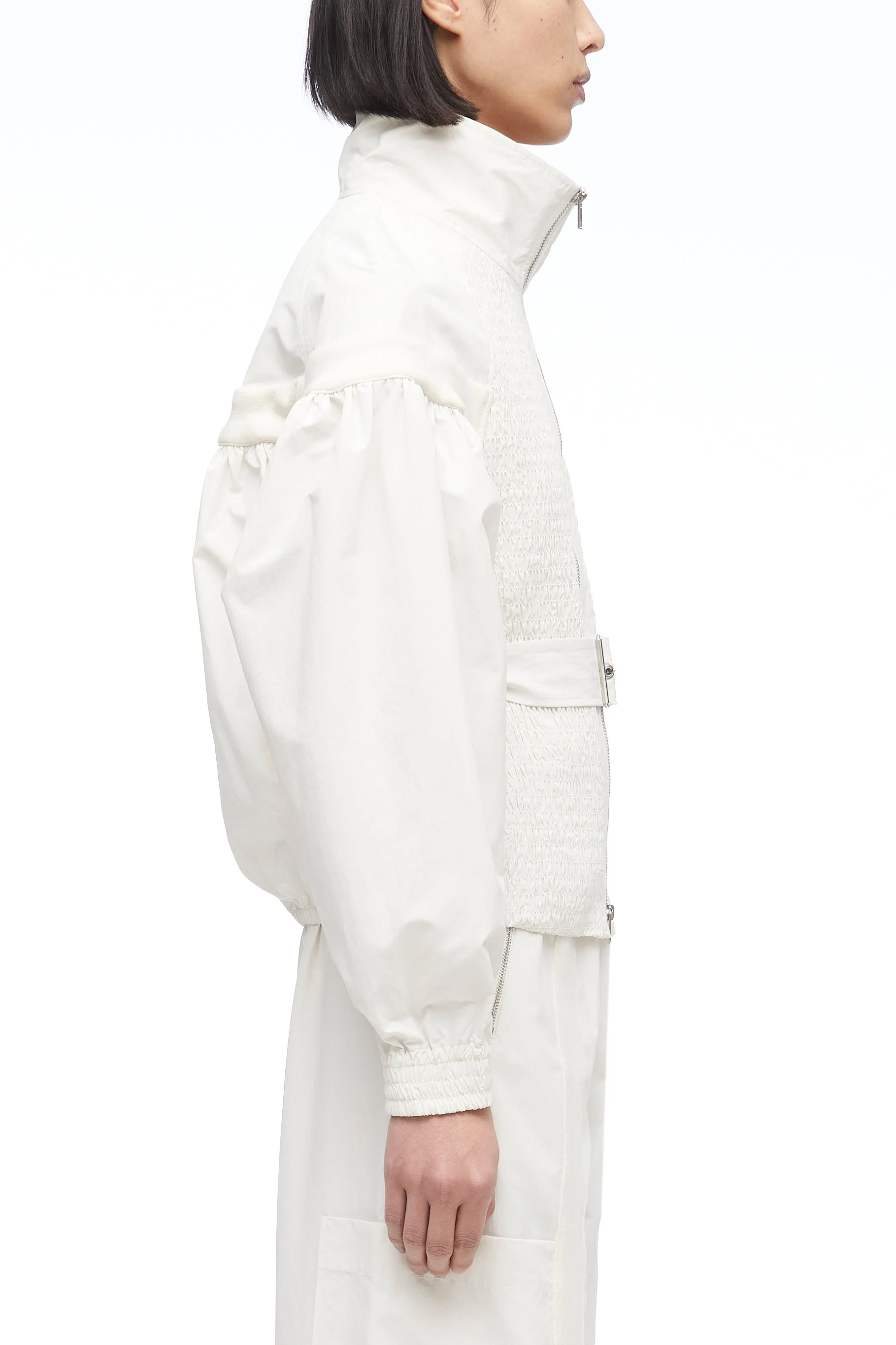 Smocked Recycled Tech Poly Jacket - Image 9